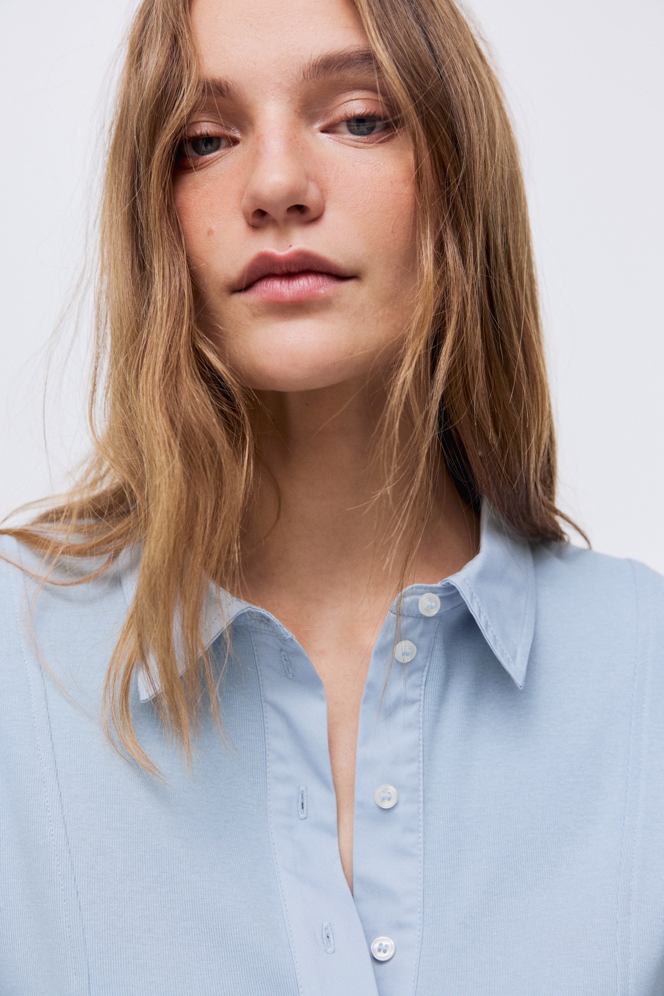 Größeres Bild anzeigen: Figurbetontes Poloshirt - Hellblau - Ladies | H&M AT 2