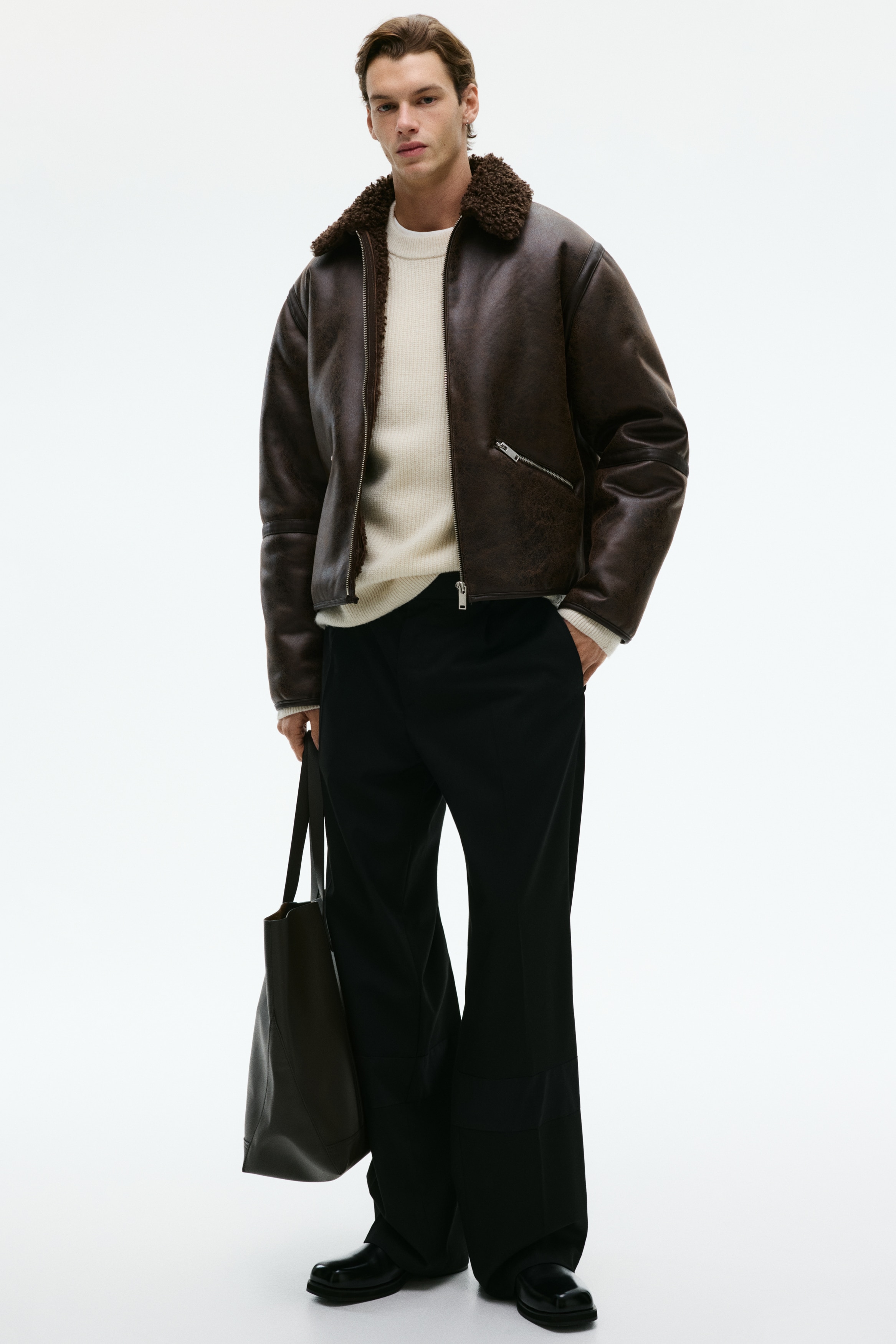 H & M - Teddy-lined jacket - ブラウン