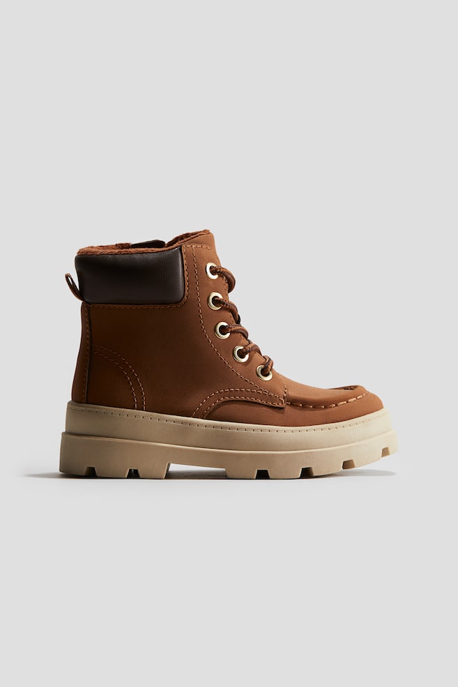 Bottines à lacets - Marron/Kaki - 1