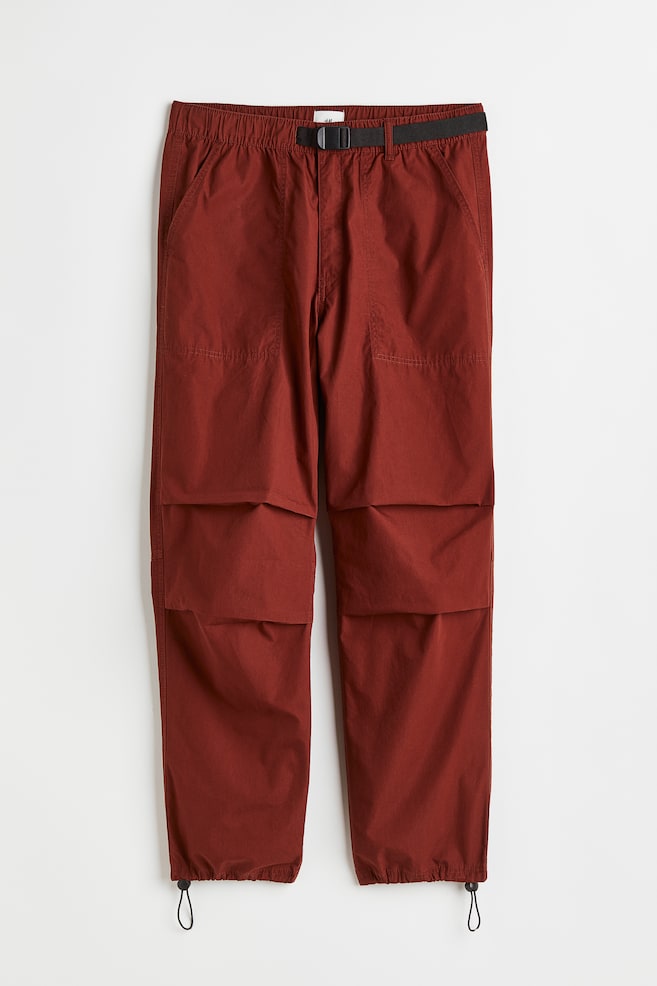Pantalon avec ceinture Relaxed Fit - Brun rouille - 1