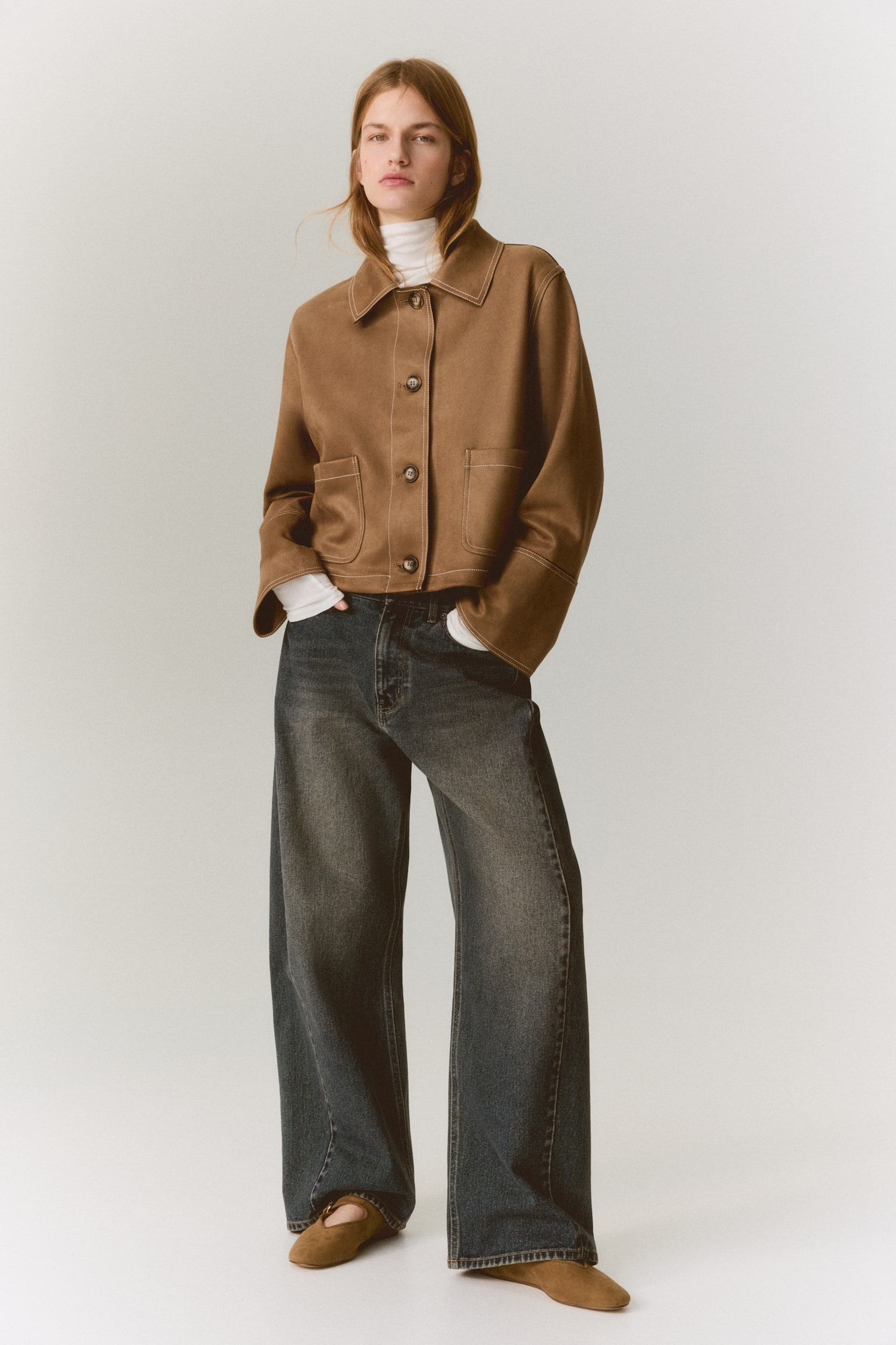 Jersey jacket - Dark beige - 5