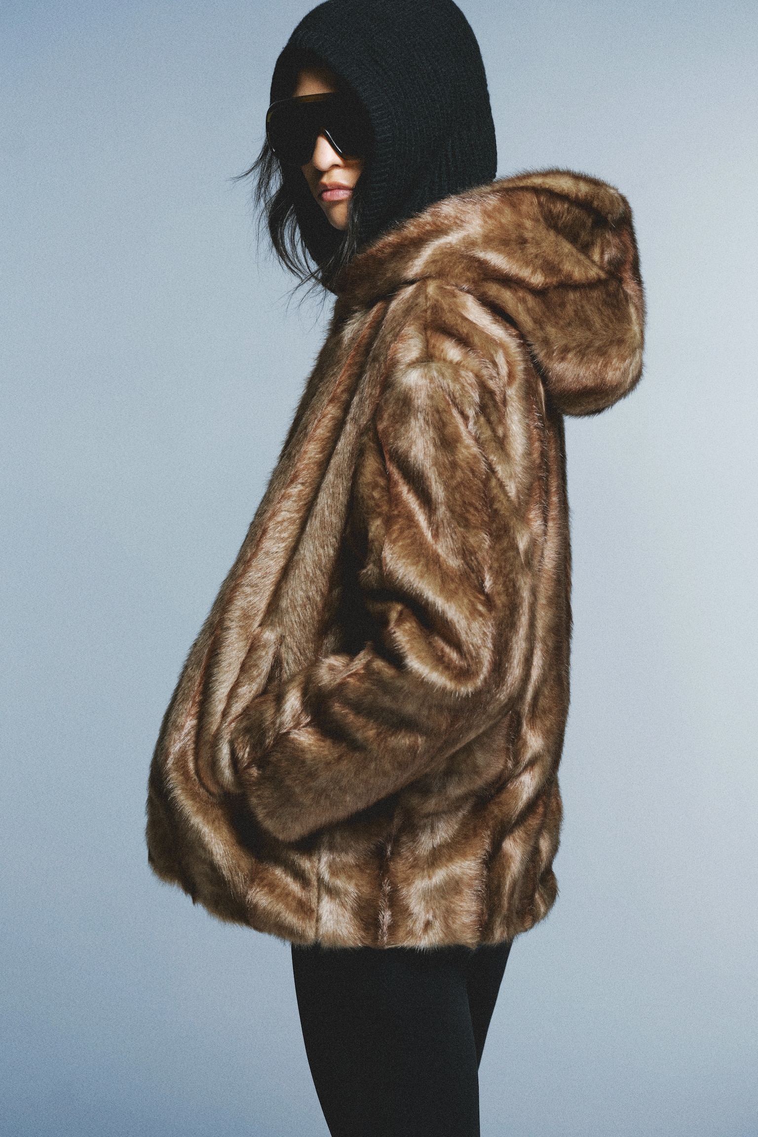 Jack met capuchon - Donkerbeige/Roomwit/luipaarddessin - 5