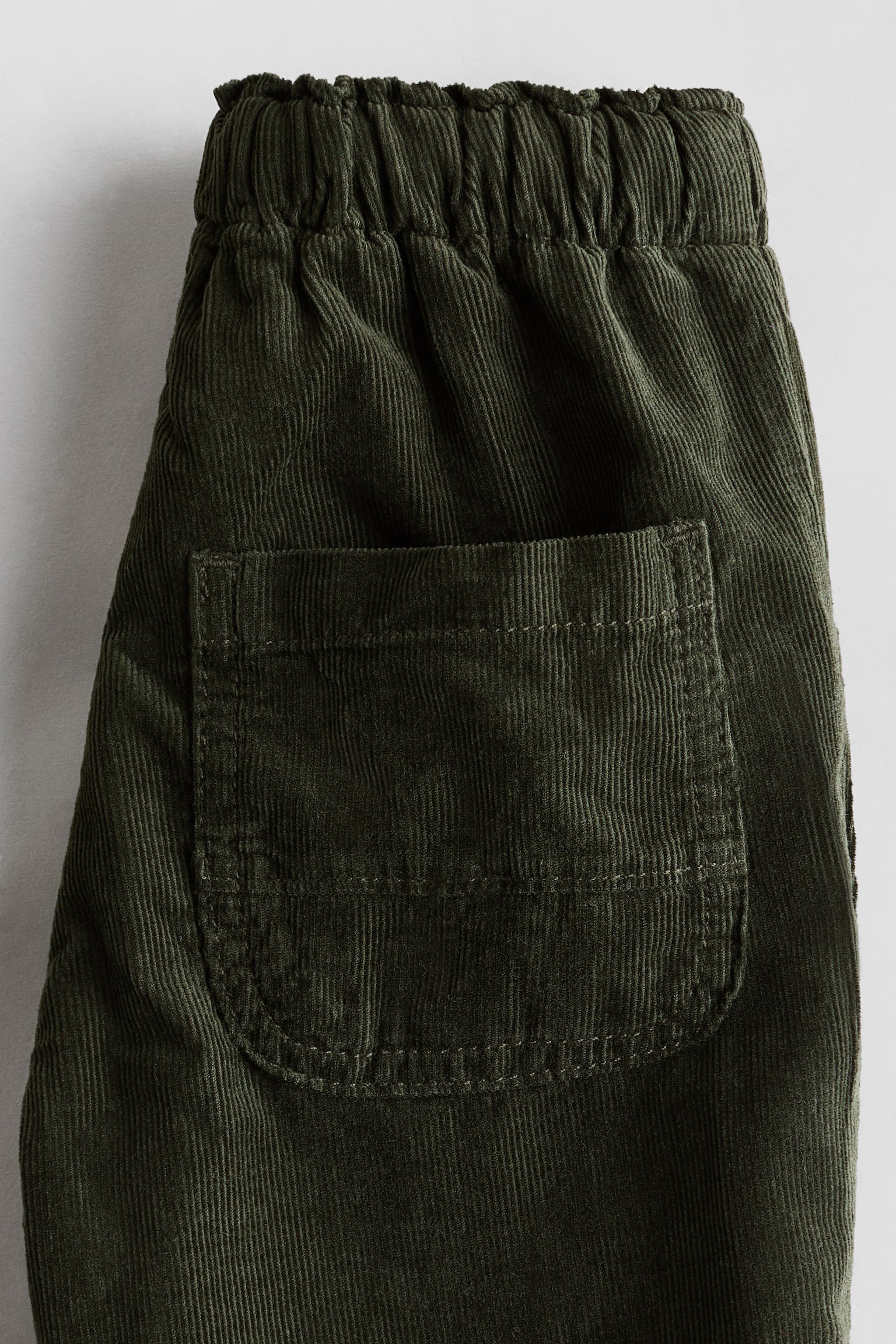 Детские брюки H&M 2-pack Lined Cotton, цвет: Хаки зелёный / Бежевый — фото 2