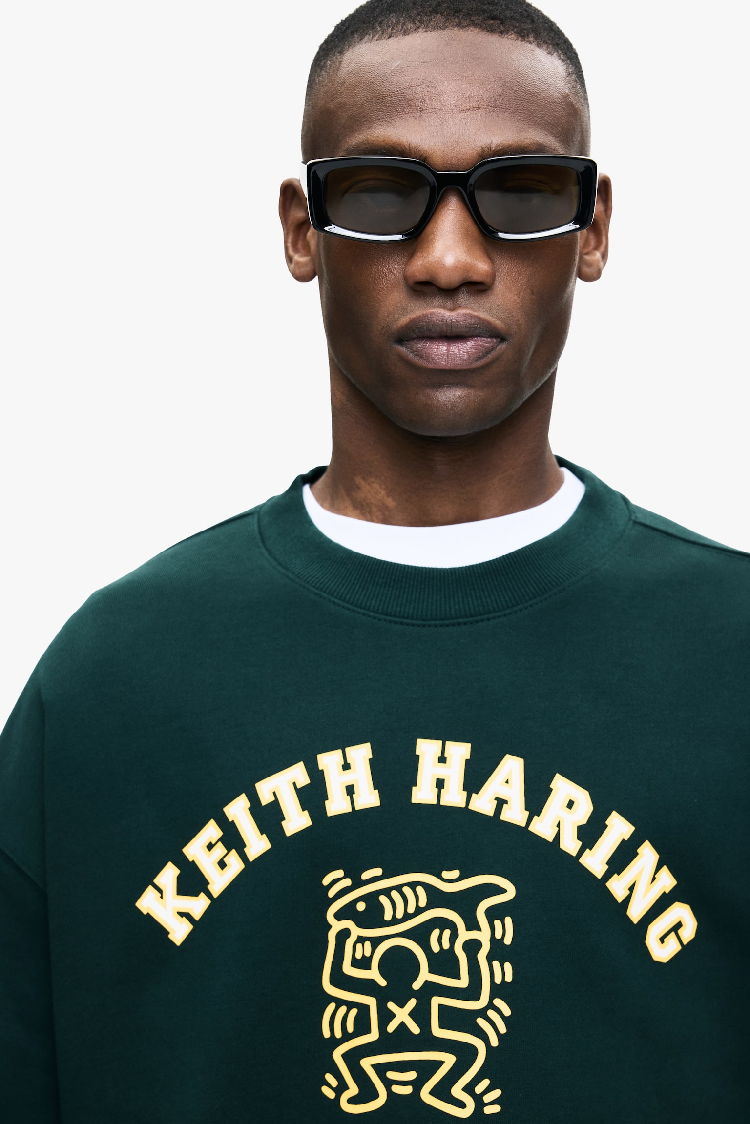 Áo nỉ in hình Oversized Fit - Màu xanh lá đậm/Keith Haring/Màu be nhạt/Keith Haring/Xanh forest/Vincent van Gogh/Màu đen/Cypress Hill - 4