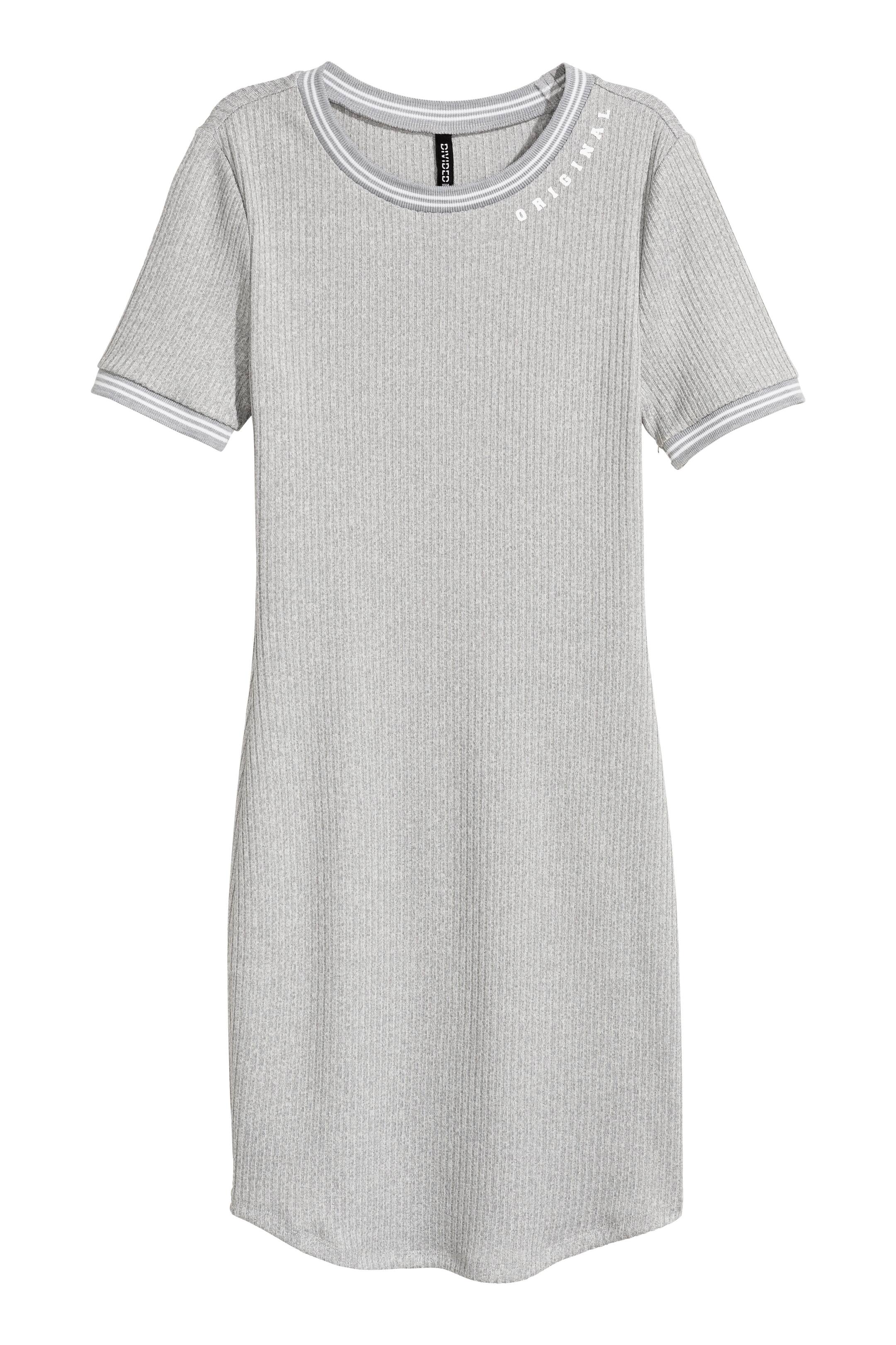 Voir une image plus grande: Robe côtelée - Grey - Ladies | H&M CA 1