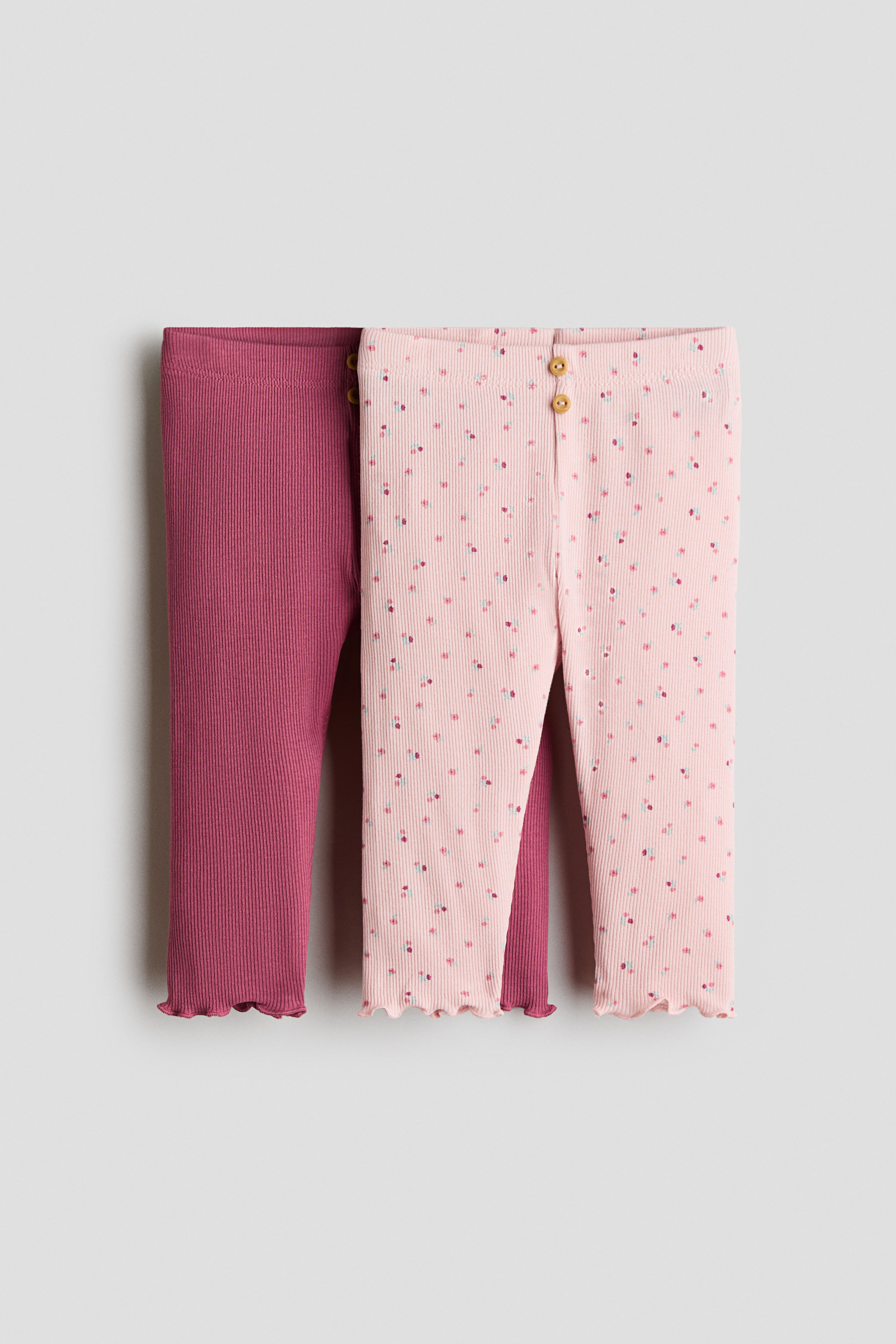 2-Pack Ribbed Cotton Leggings