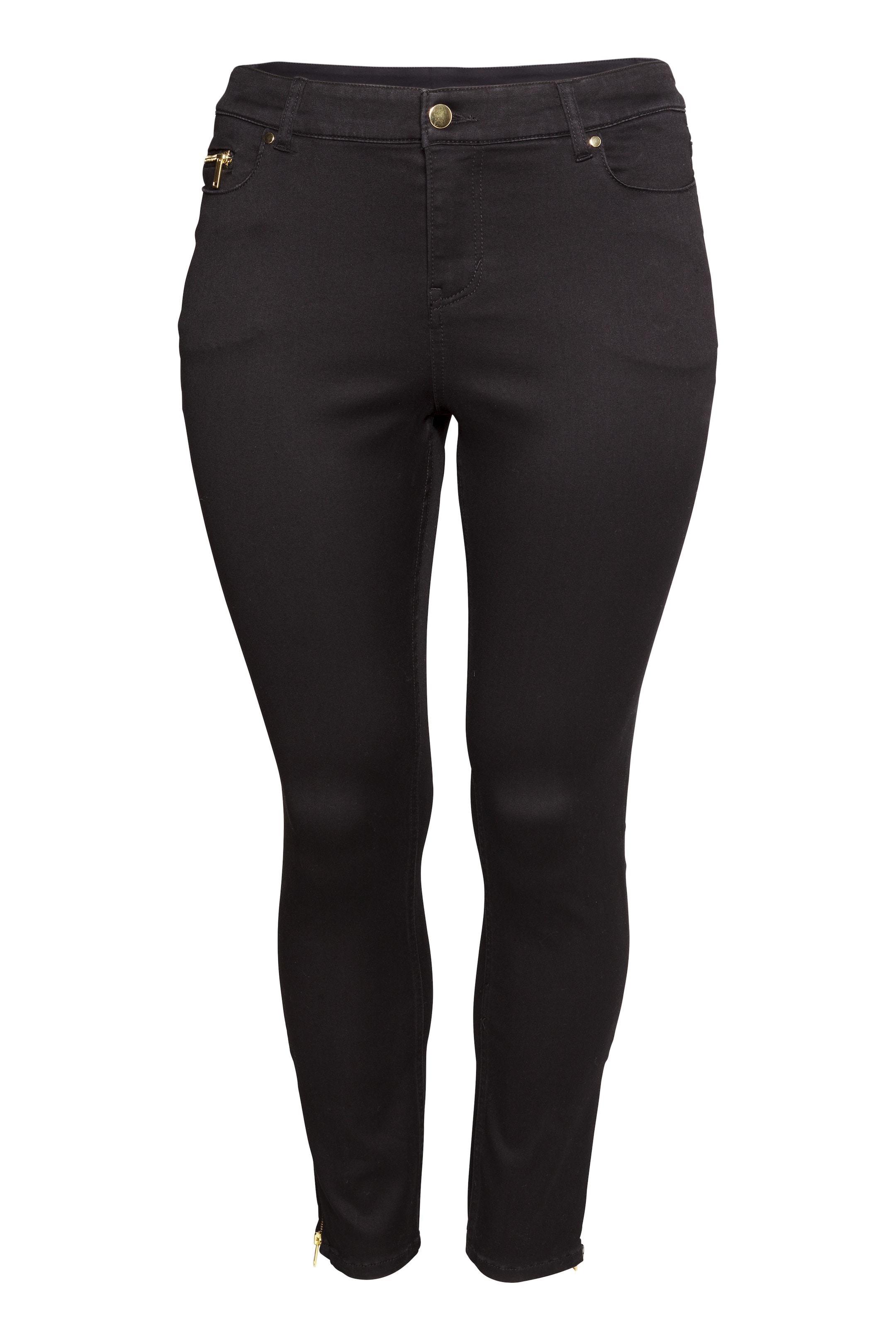 Ver imagem maior: H&M+ Slim Regular Ankle Jeans - Preto - SENHORA | H&M PT 1