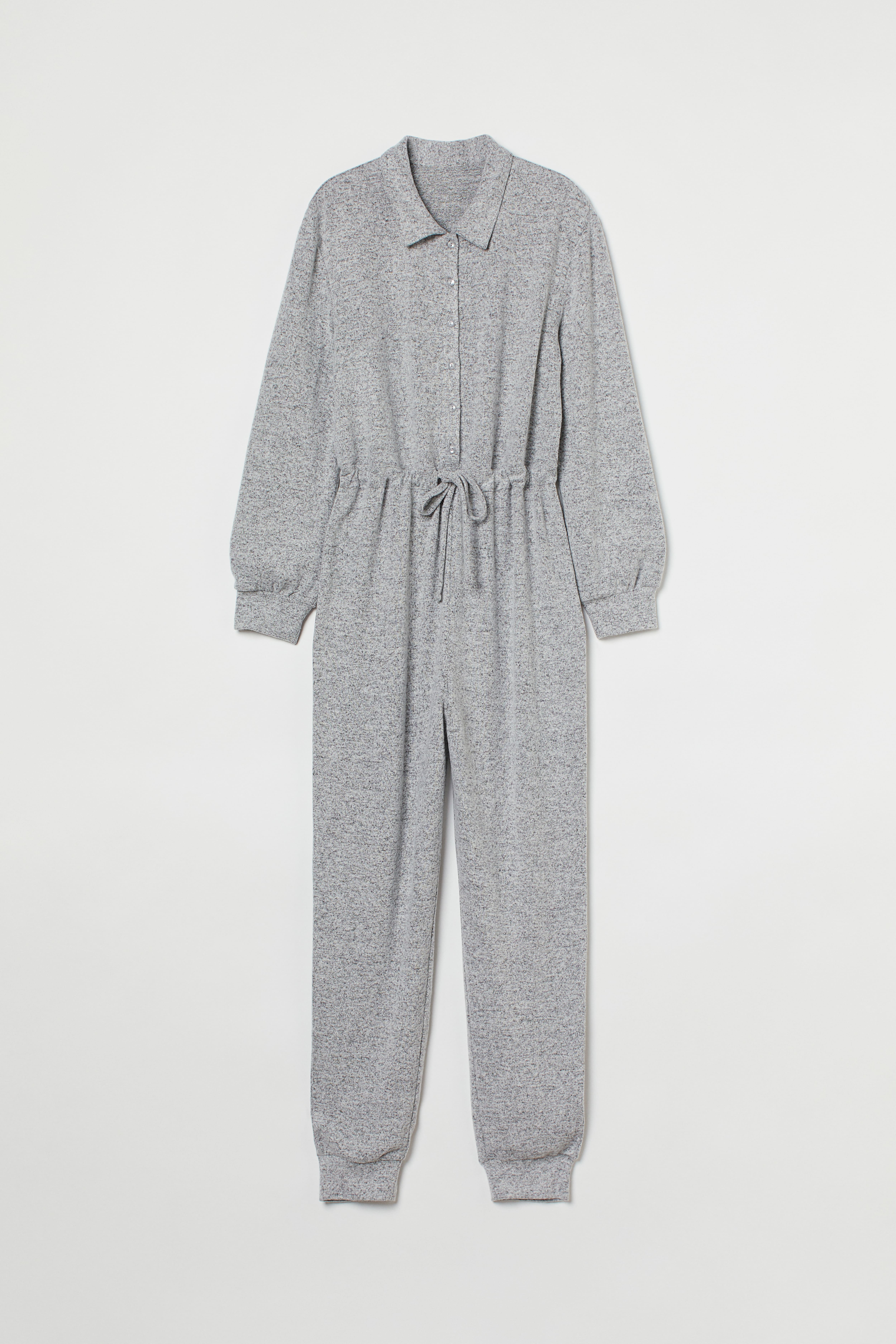 Fine knit jumpsuit Light grey marl Ladies H M GB