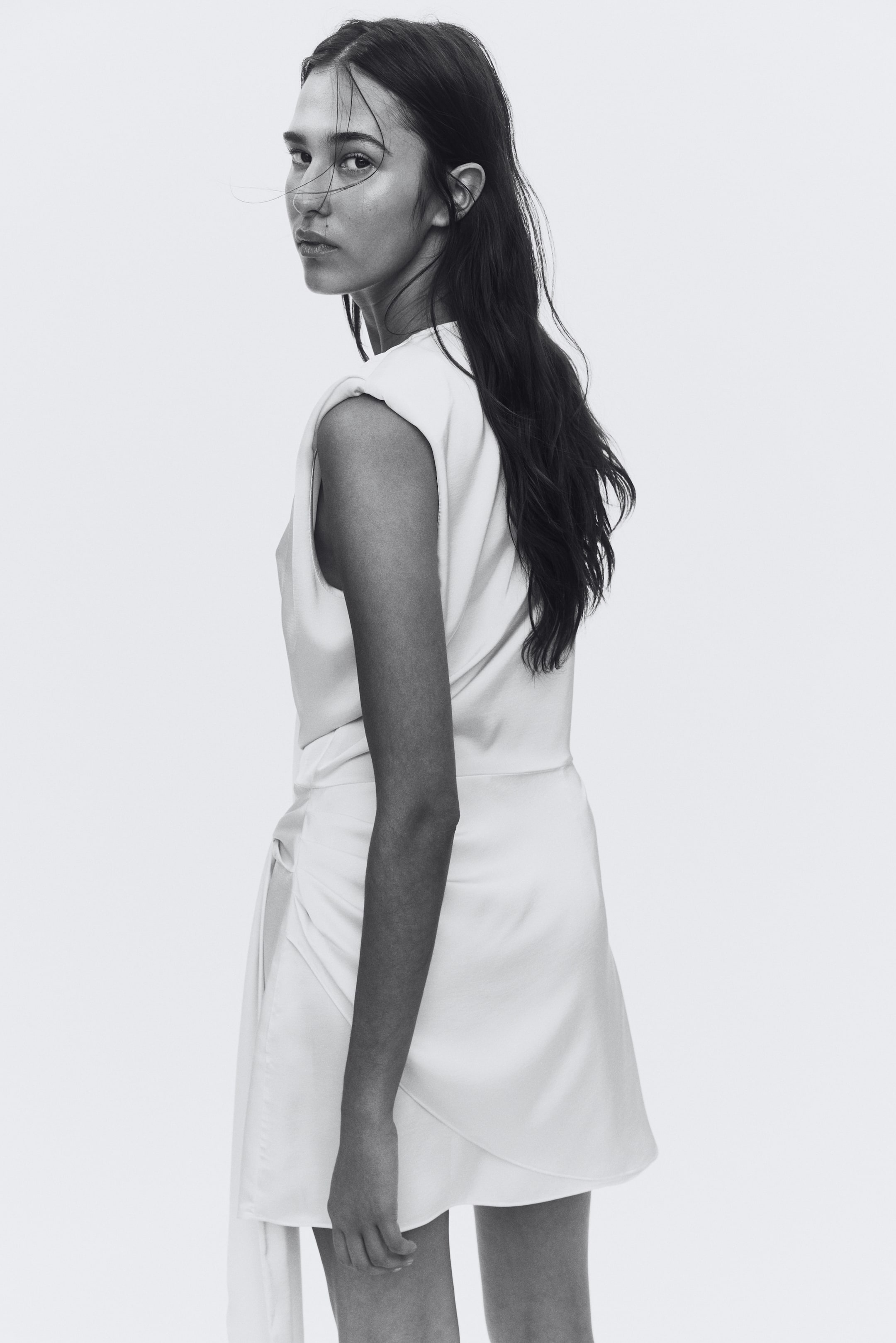 Satin Wrap Dress