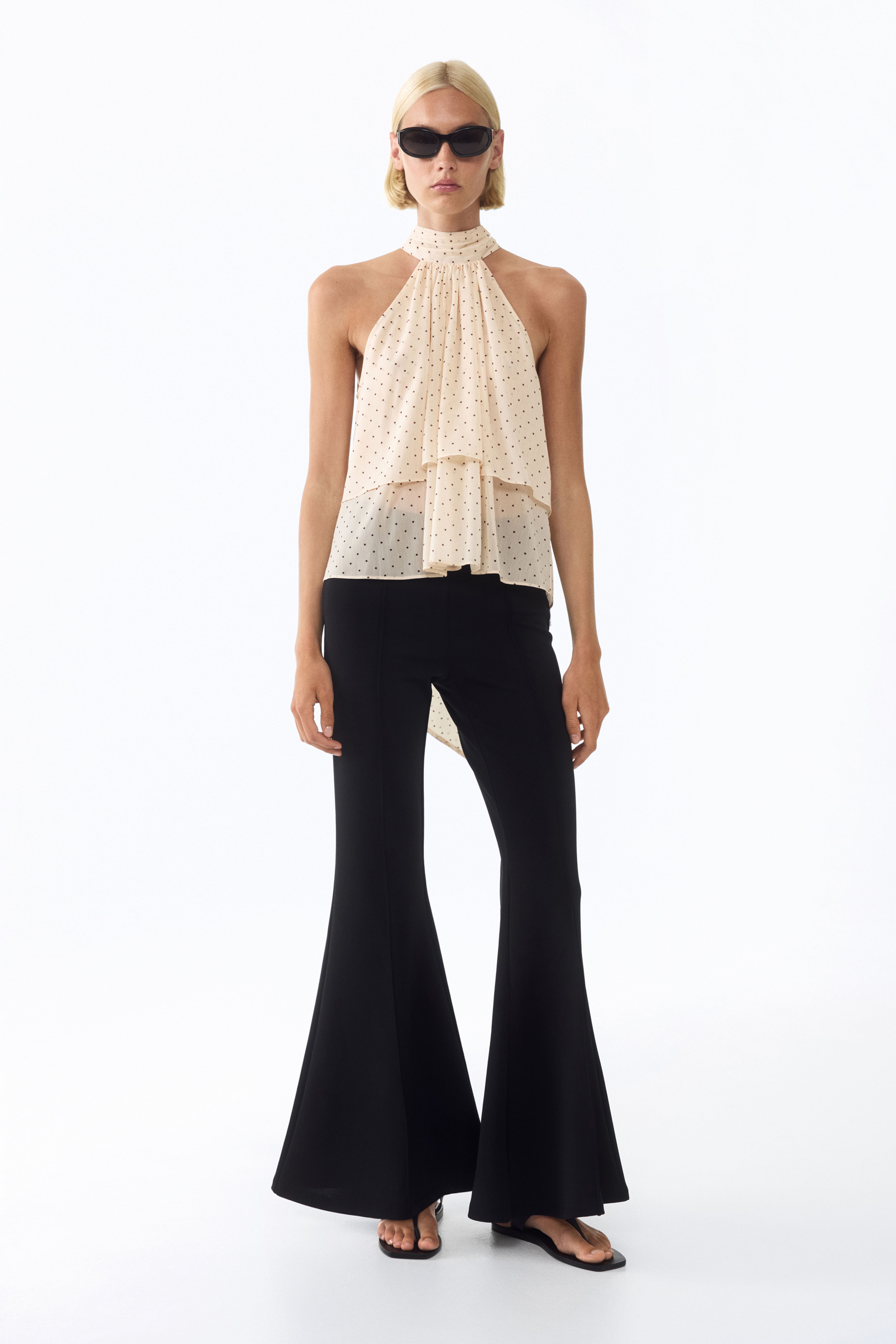 Tiered Tie-Detail Top