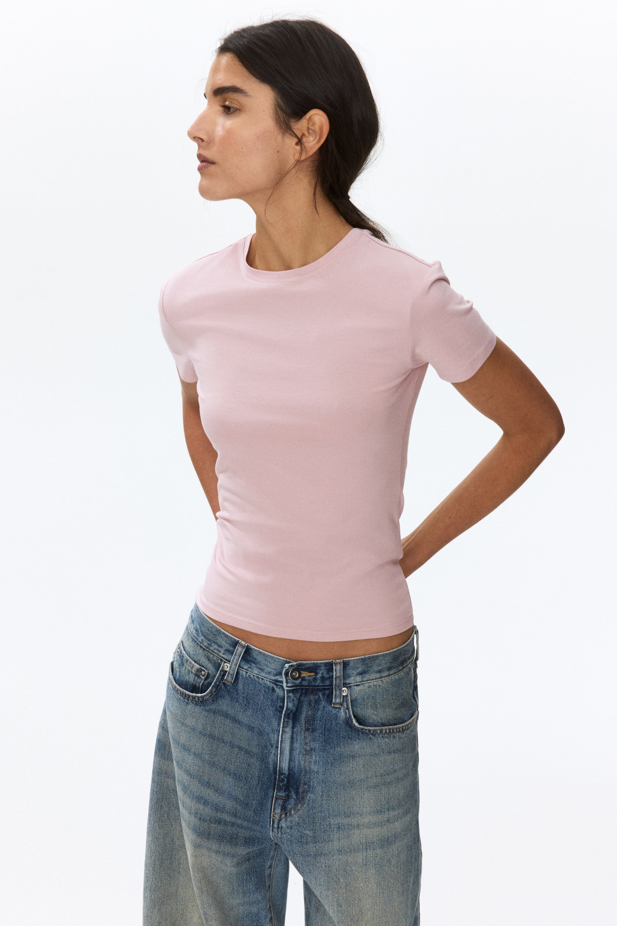 Fitted Cotton-Blend T-Shirt