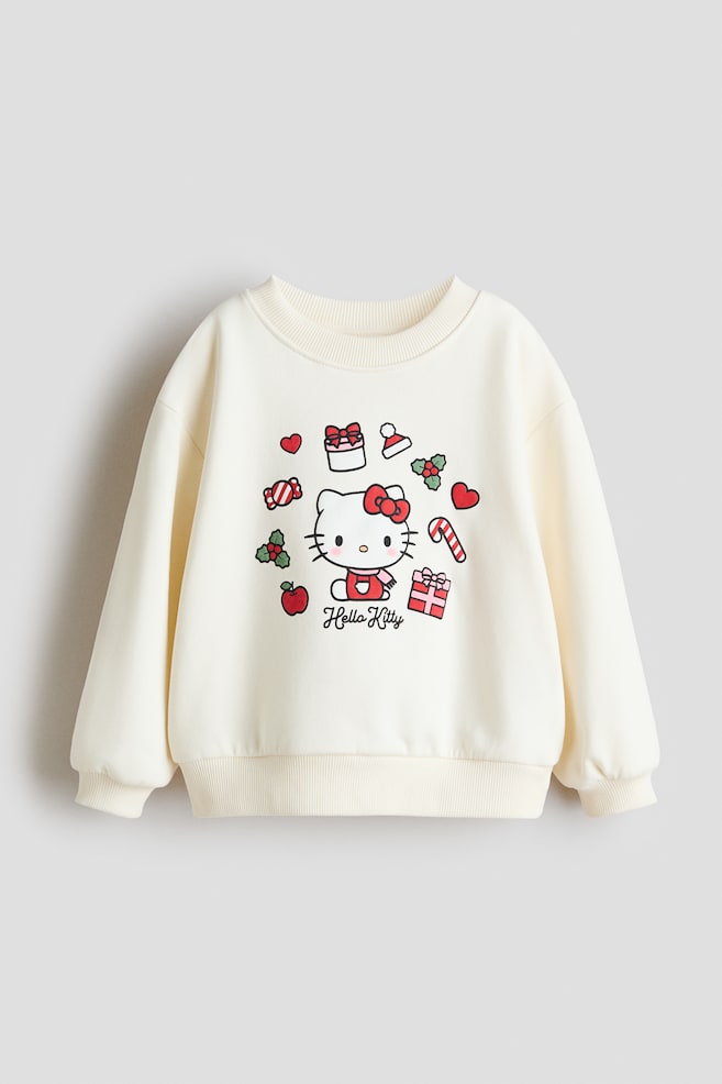Felpa con motivo stampato - Crema/Hello Kitty/Rosa chiaro/Lilo & Stitch/Grigio chiaro mél./Peppa Pig - 1