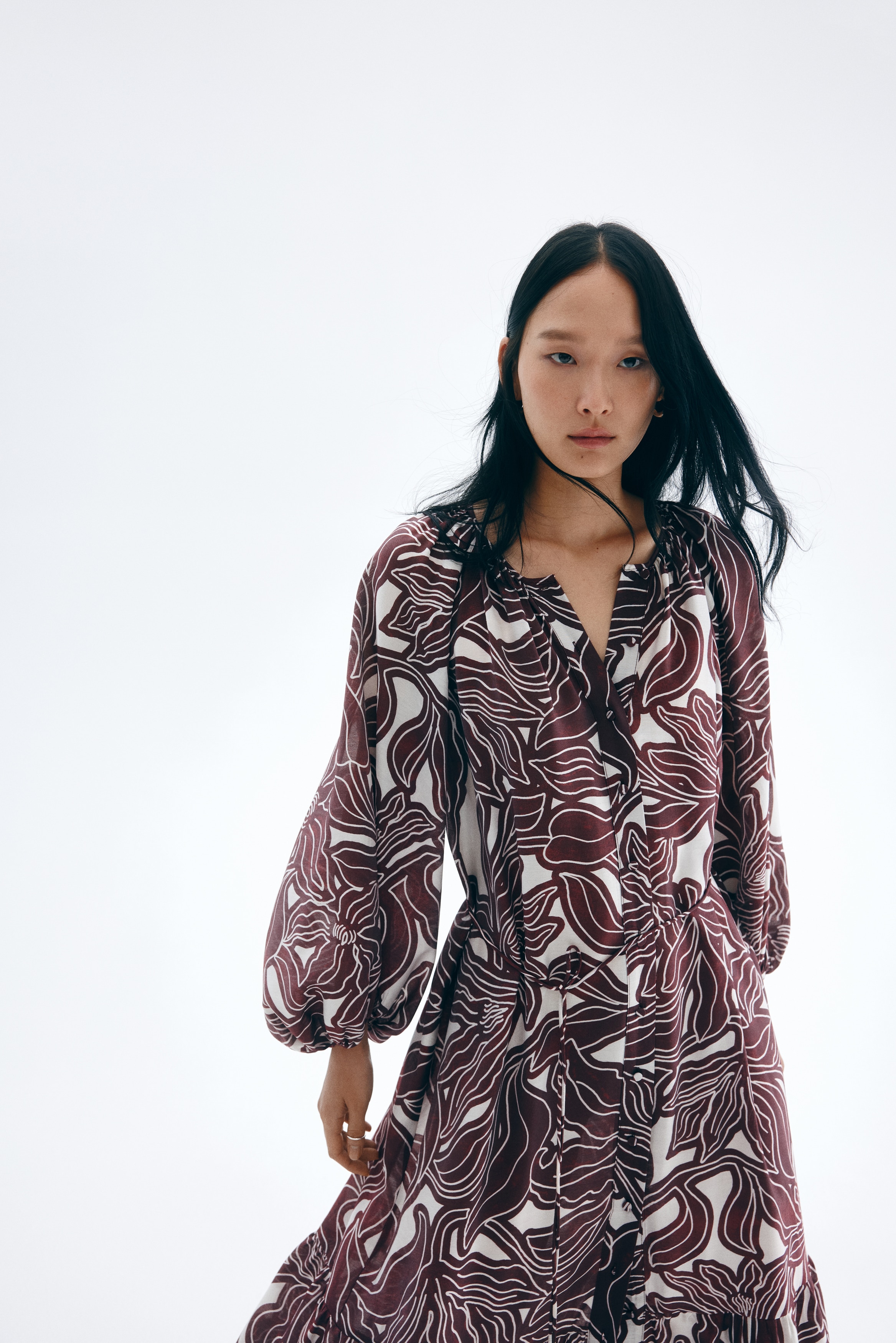 花柄ロング・マキシワンピース | 長袖・半袖 他 | H&M JP