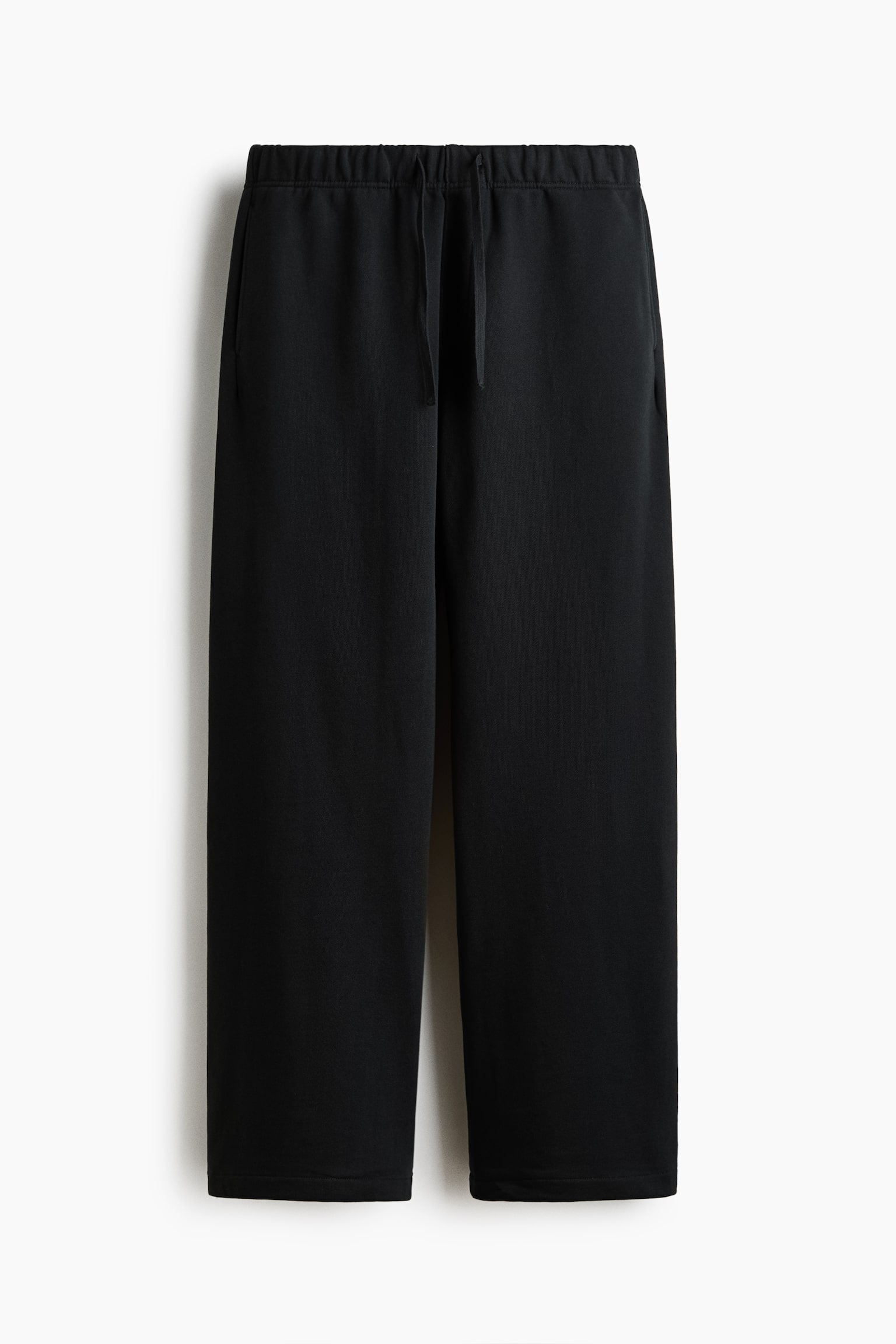 Мужские брюки H&M Relaxed-Fit Cotton Sweatpants, цвет: Чёрный — фото 1