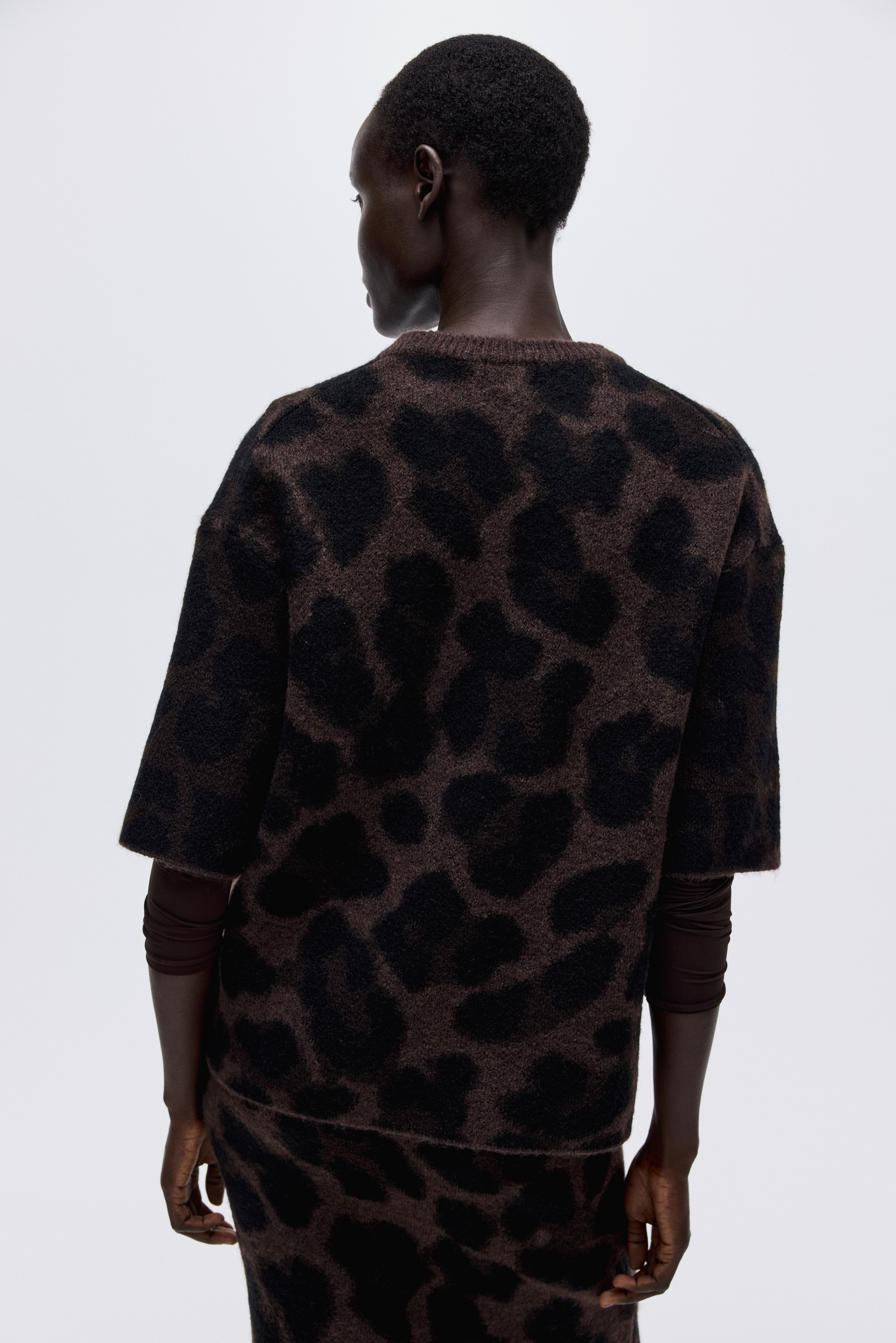 Boxy jacquard-knit jumper