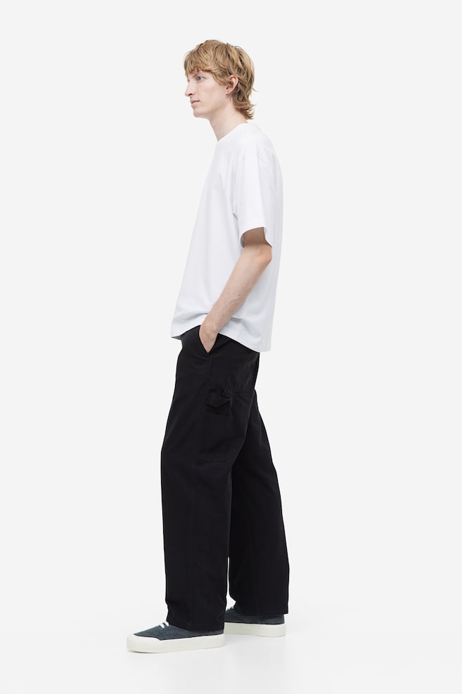 Relaxed Fit Worker trousers - Black/Cream/Light beige/Pistachio green - 3