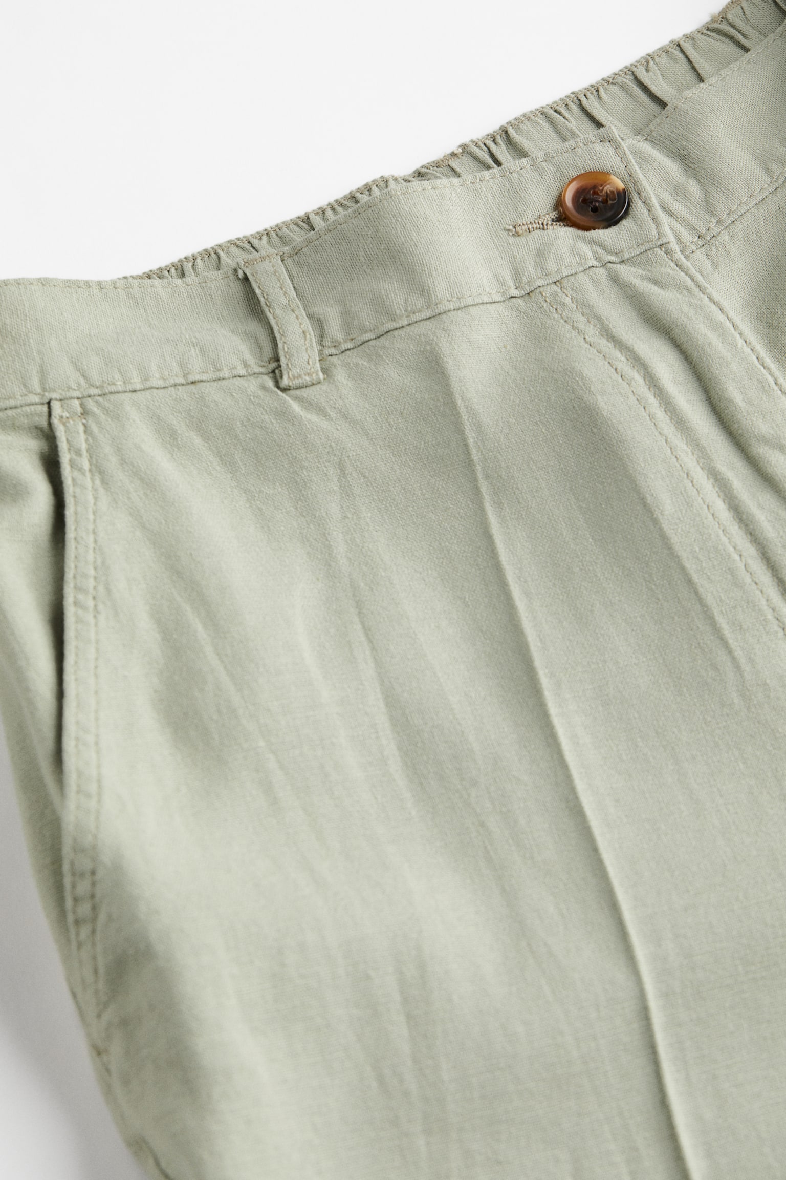 Linen-blend trousers - Light khaki green/Black/Light beige/Dark green - 3