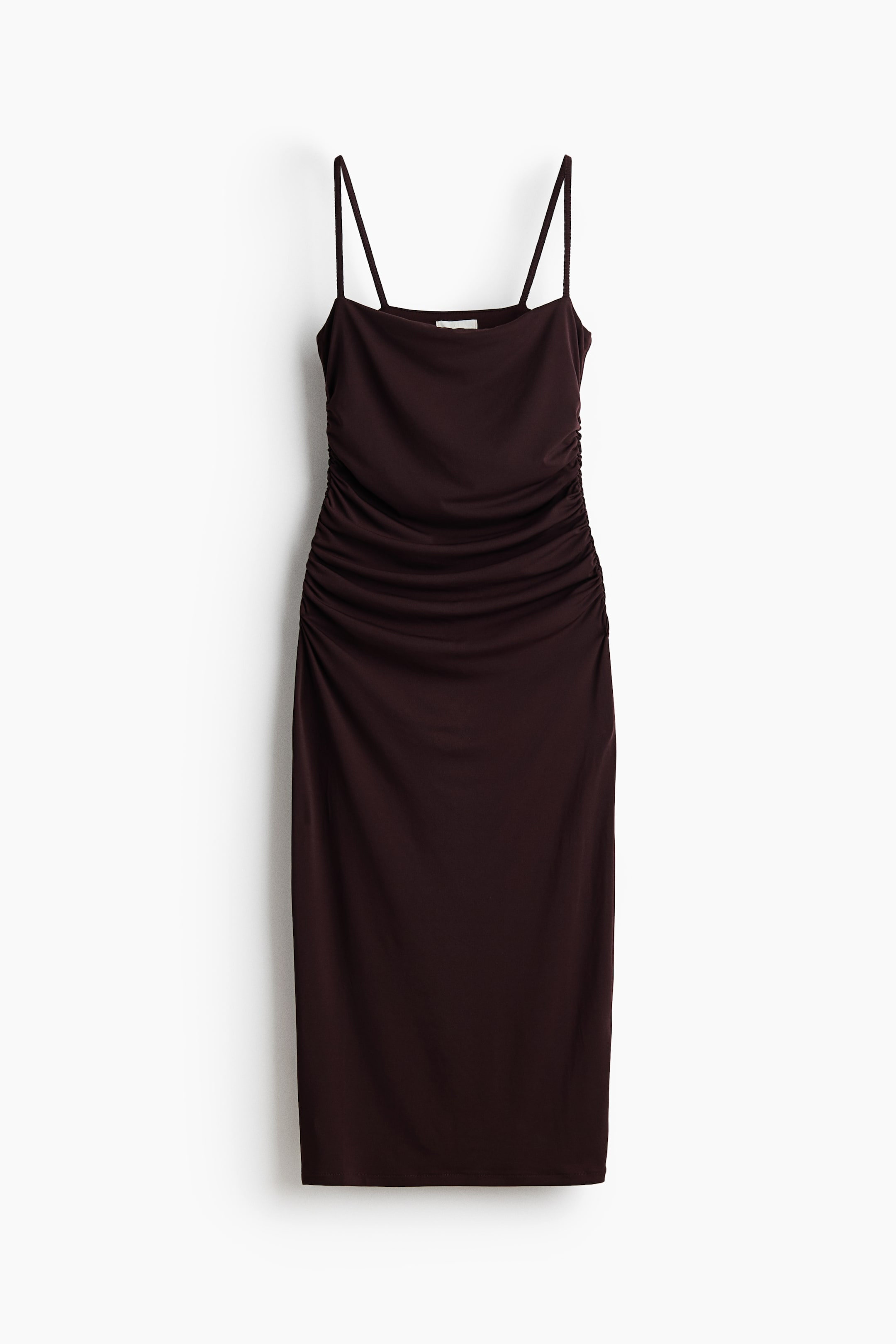 Robe froncée à bretelles fines
