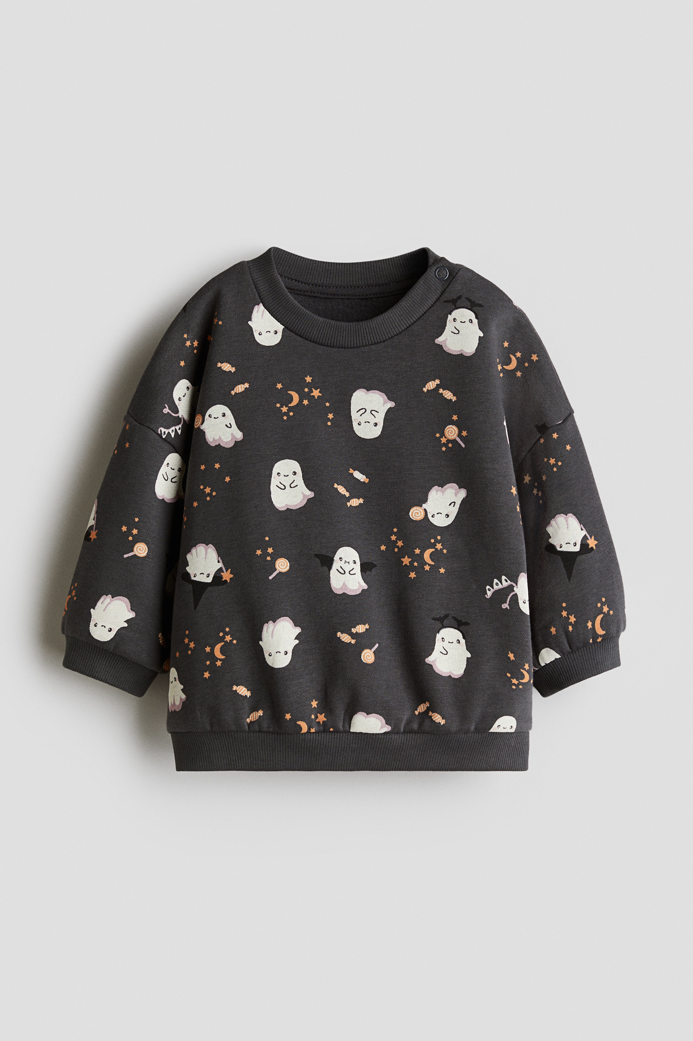 Sweater met print - Donkergrijs/spoken/Roomwit/auto's