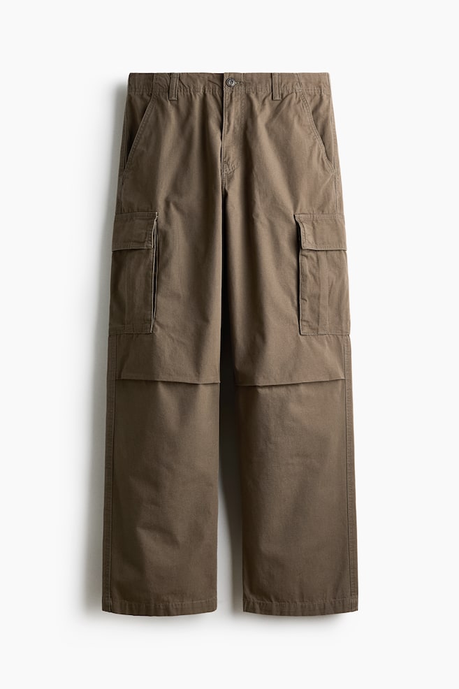 Relaxed-Fit Cargo Pants - Dark taupe/Black/Cream/Dark brown - 1