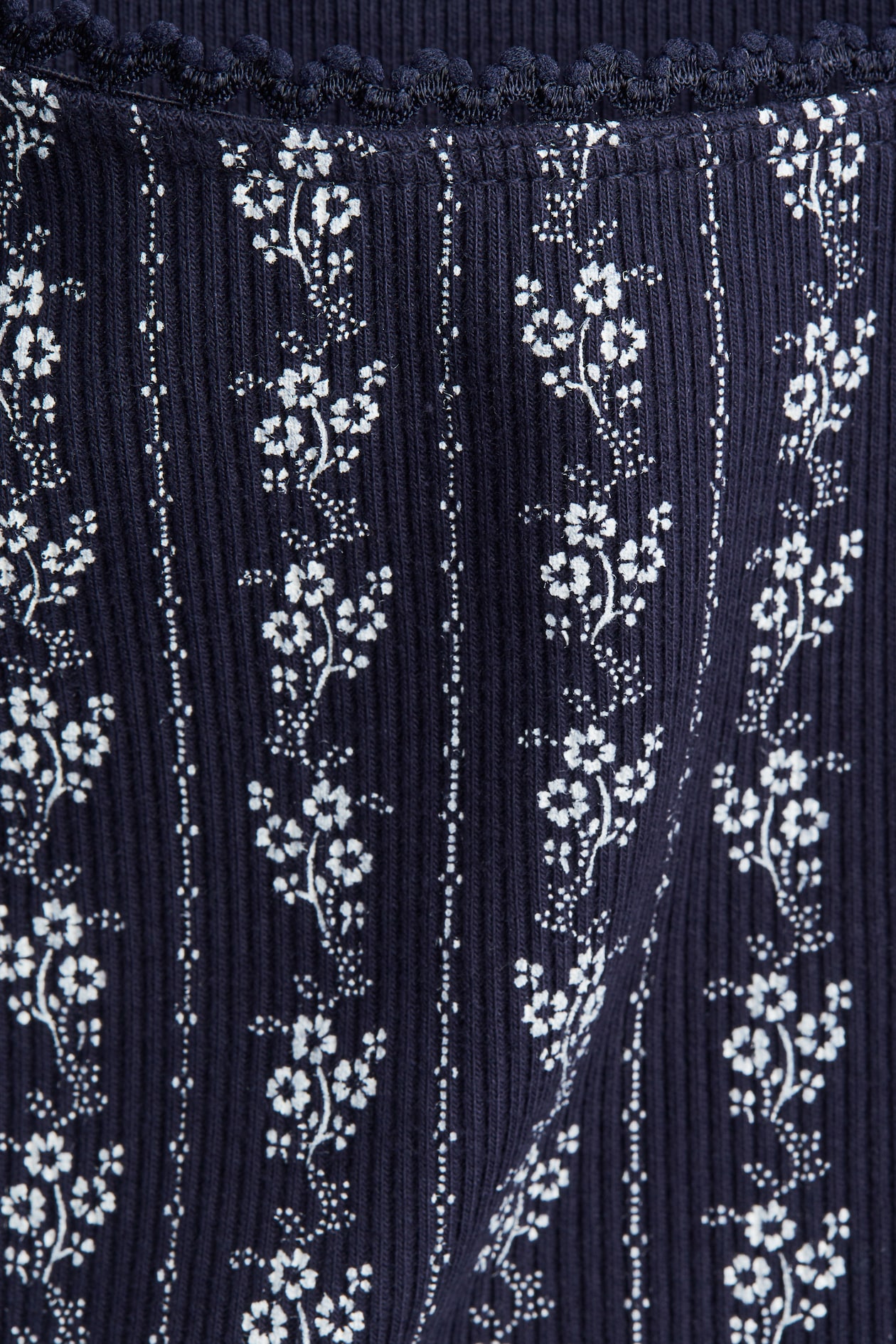 Picot-Trimmed Ribbed Top - image 2