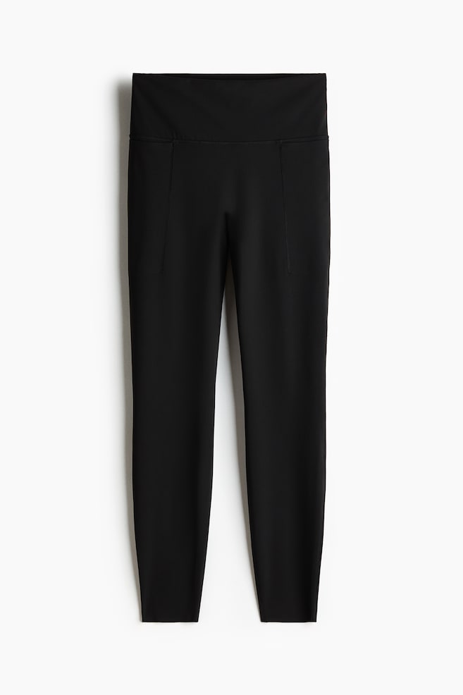 Running leggings with ShapeMove™ - Black/Sepia brown/Dark grey - 1