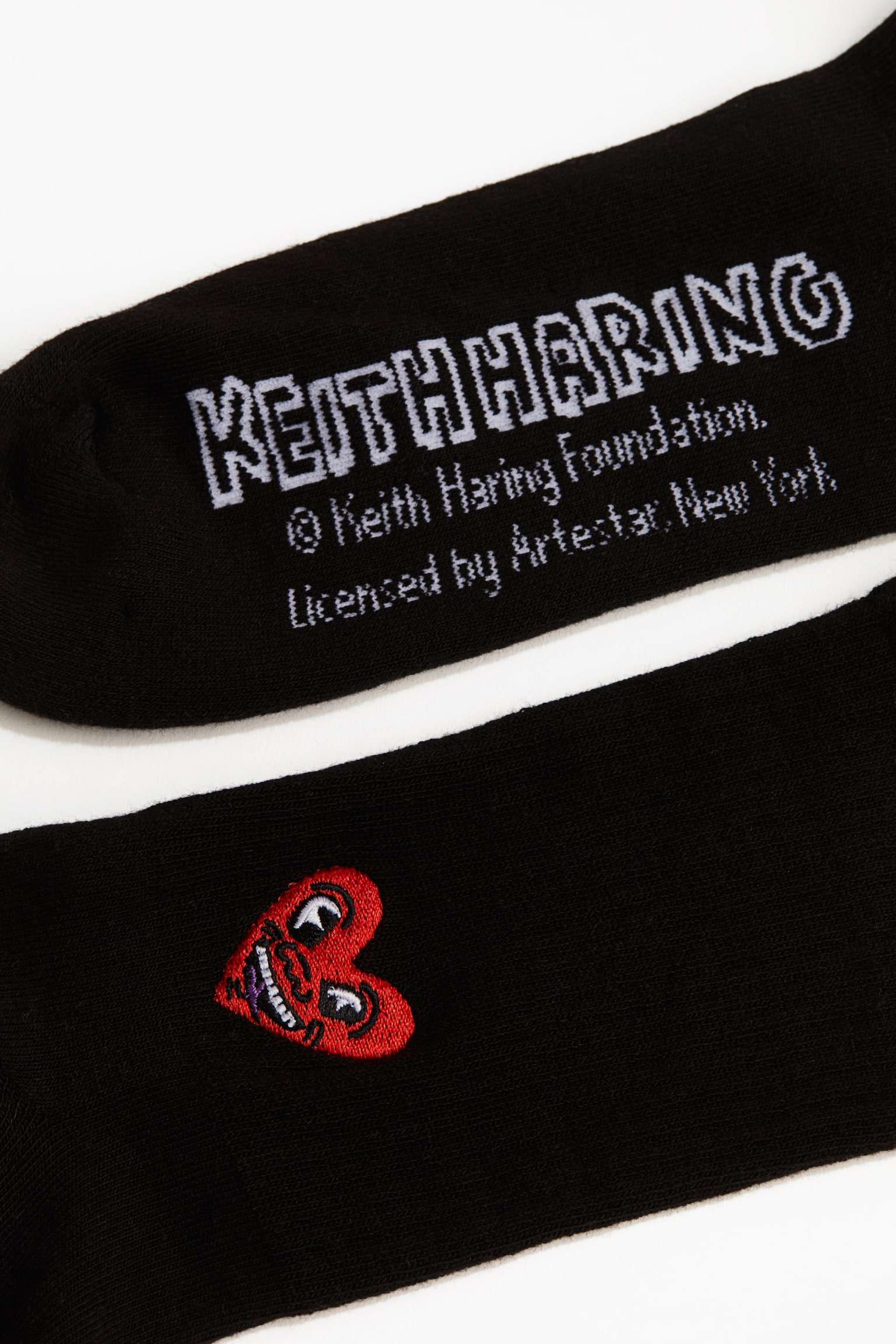 Motif-detail socks - Black/Keith Haring/Black/Coca-Cola/White/Coca-Cola/Black/Coca-Cola/Black/Keith Haring/Black/Pulp Fiction/White/Keith Haring/White/Keith Haring/White/Fanta - 2