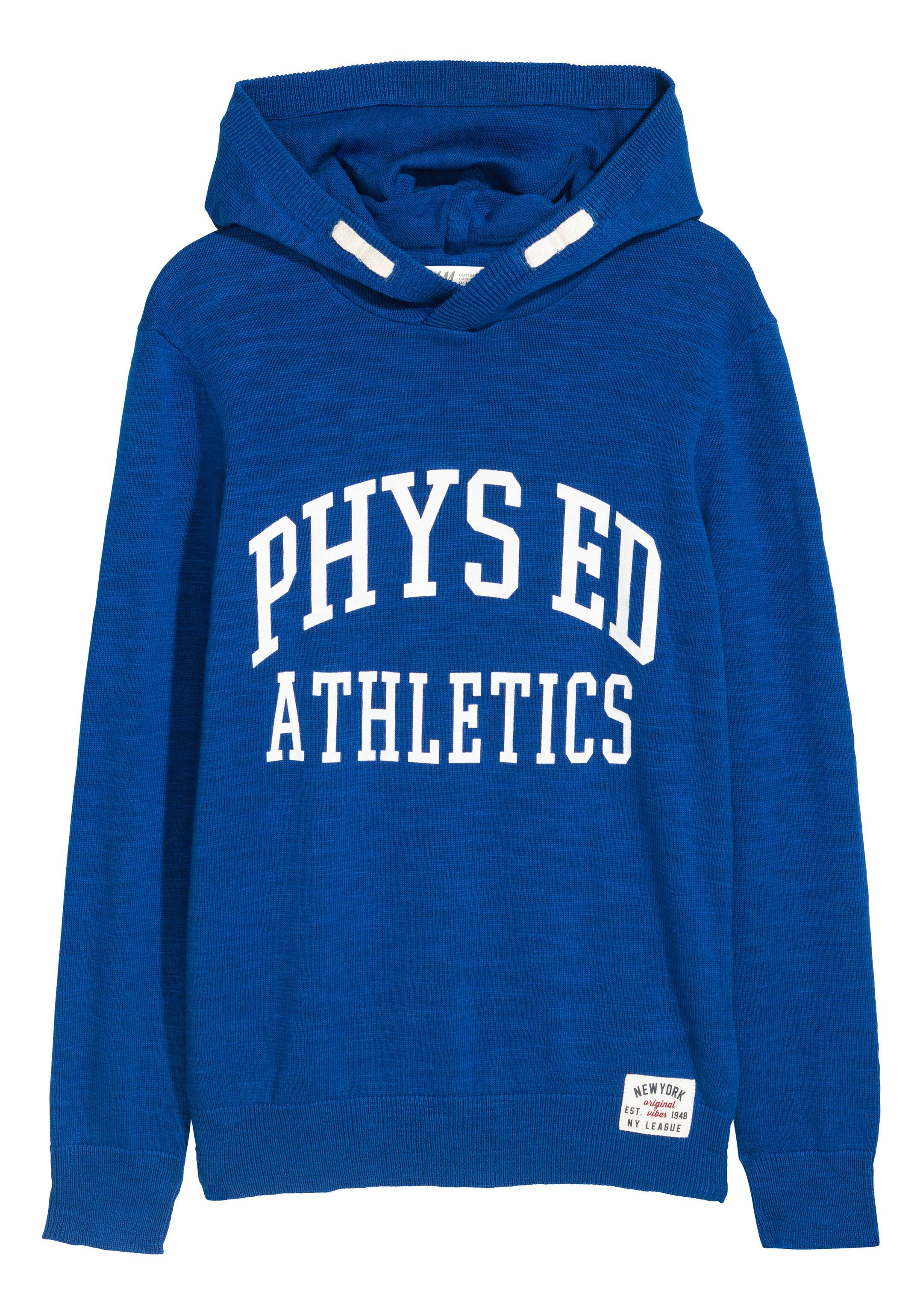 View larger image: Knitted hooded jumper - Bright blue - Kids | H&M GB 1