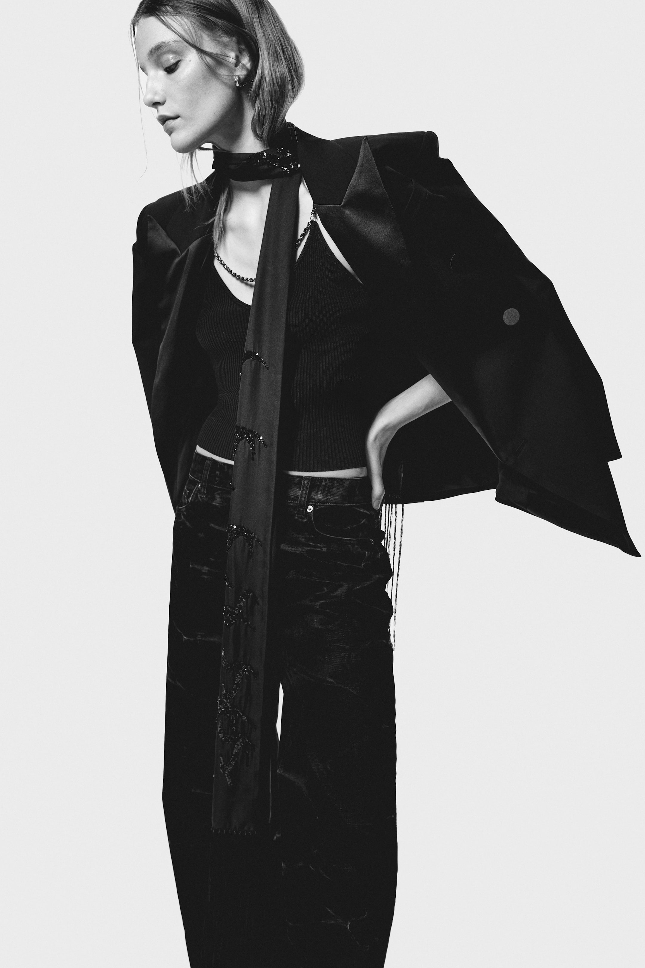 Grotere afbeelding bekijken: Top met kettingdetail - Zwart - DAMES | H&M BE 3