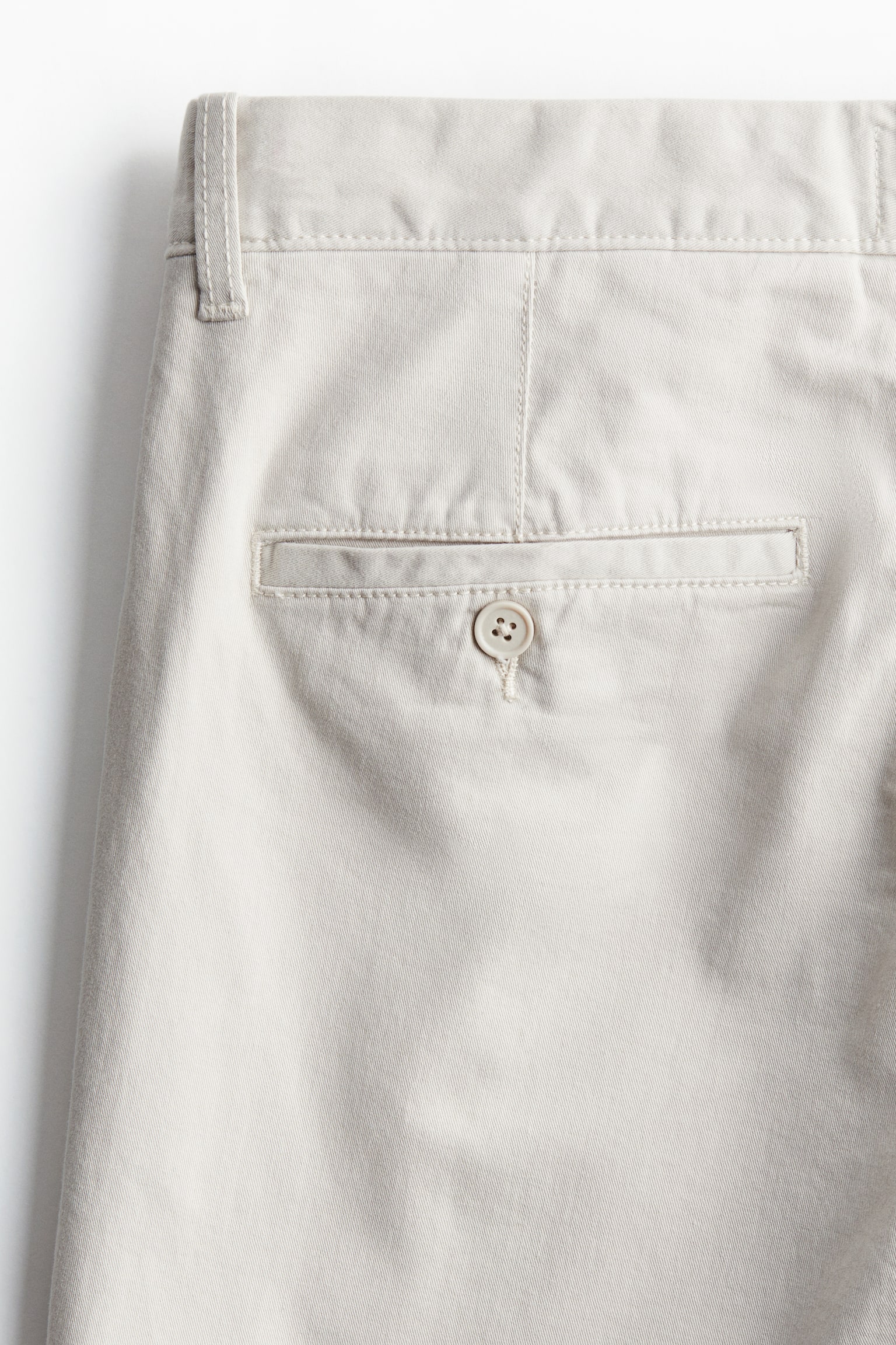 Regular Fit Cropped cotton chinos - Light beige/Navy blue - 5