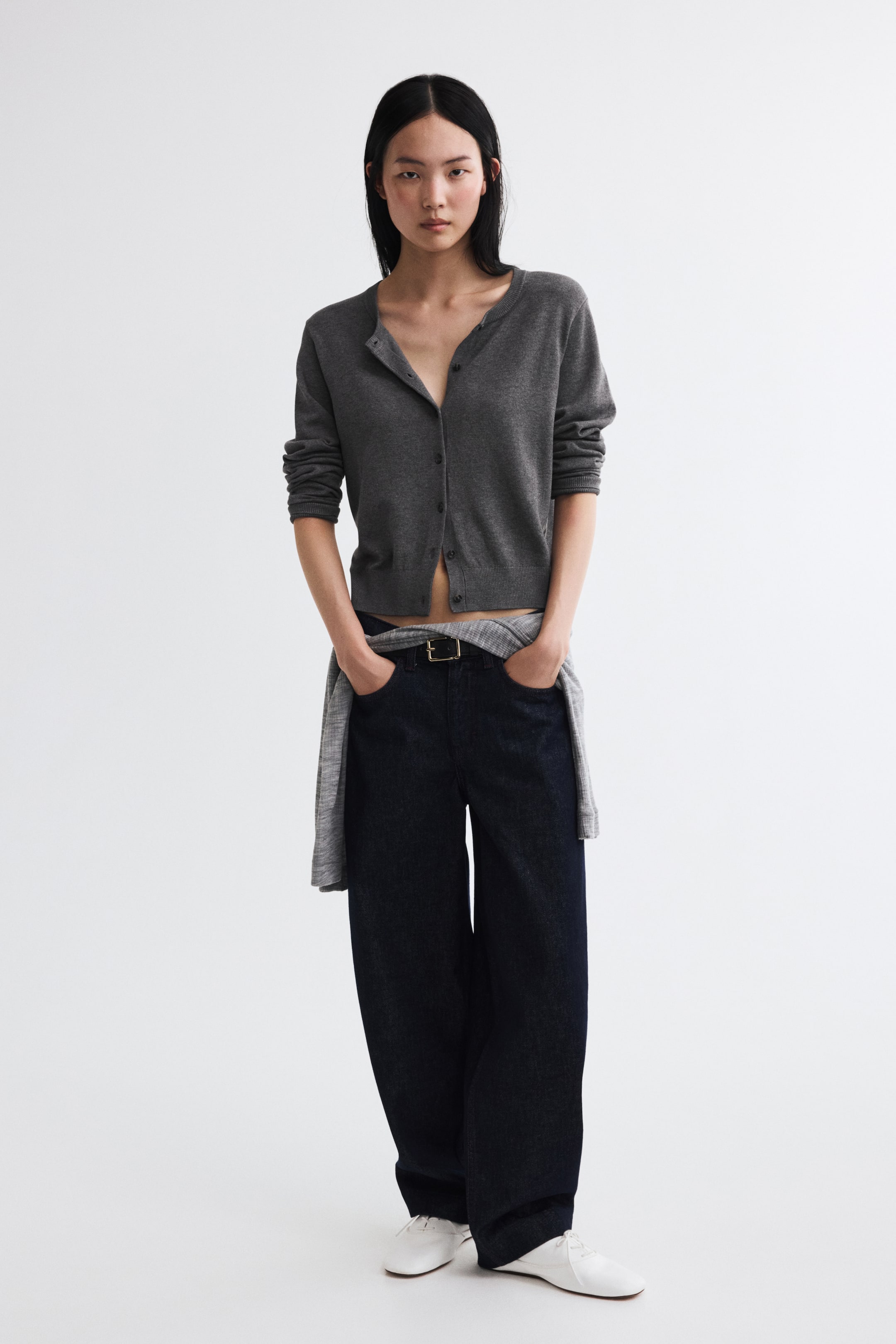 Fine-Knit Cardigan