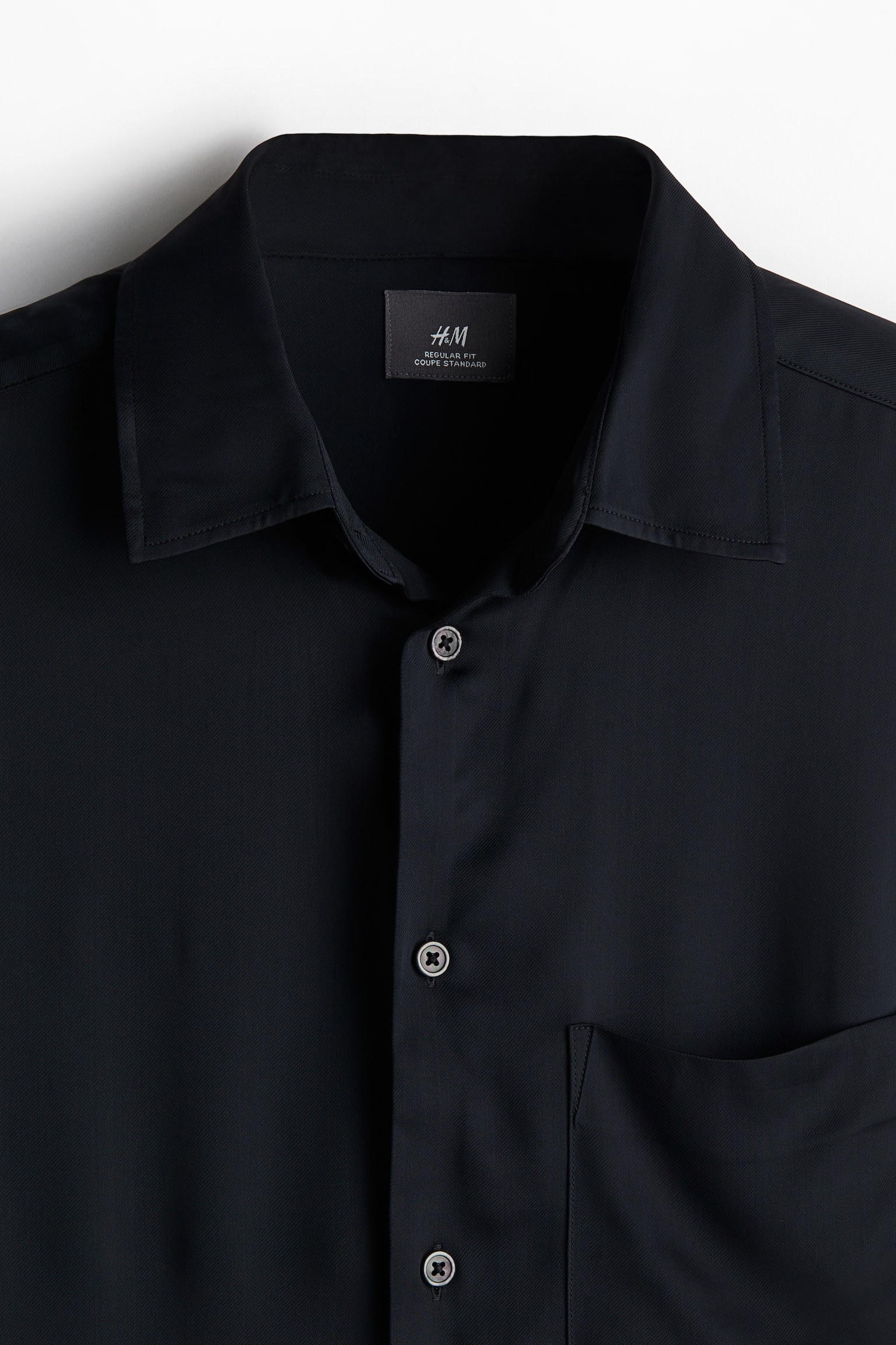 Regular Fit Satin shirt - Black/Cream/Beige - 4