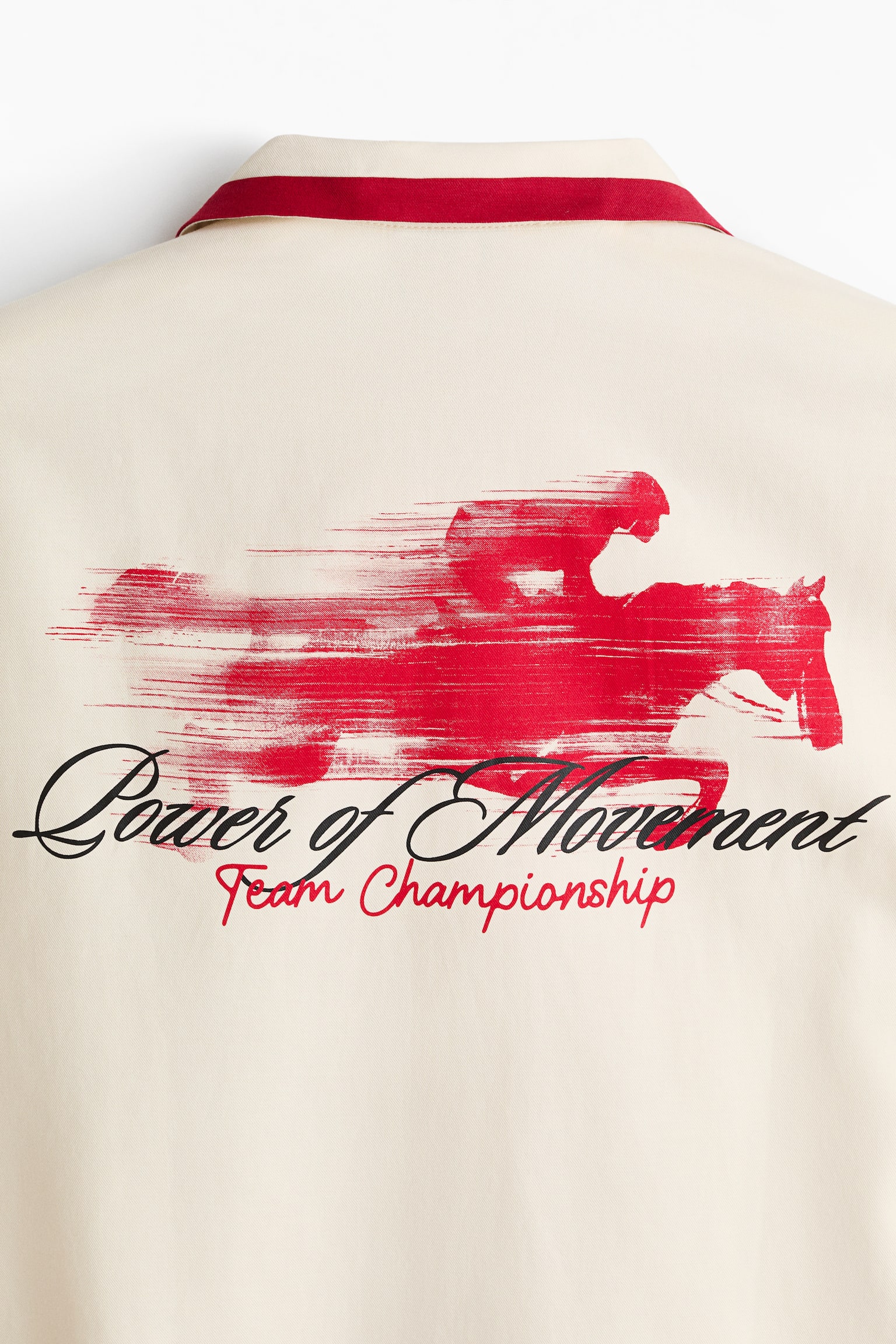 Áo sơ mi cổ hai ve in hình Loose Fit - Màu be nhạt/Always Powerful/Màu đen/Unity/Màu đỏ/Hoa văn - 7