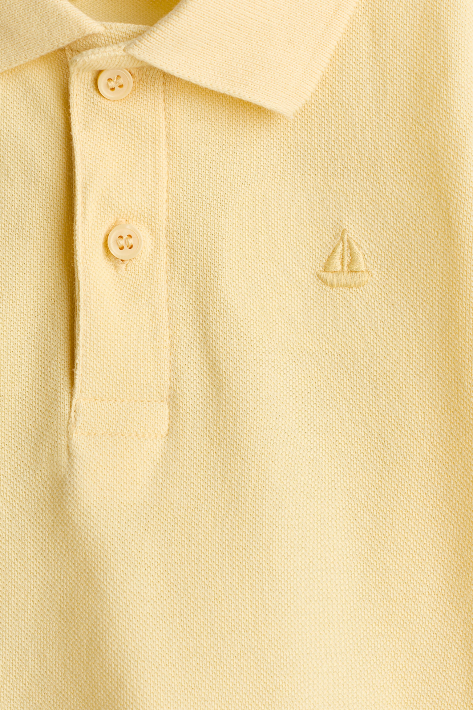 Polo en piqué avec motif brodé - Jaune/Crème/rayé/Marine/Rouge/Blanc - 2