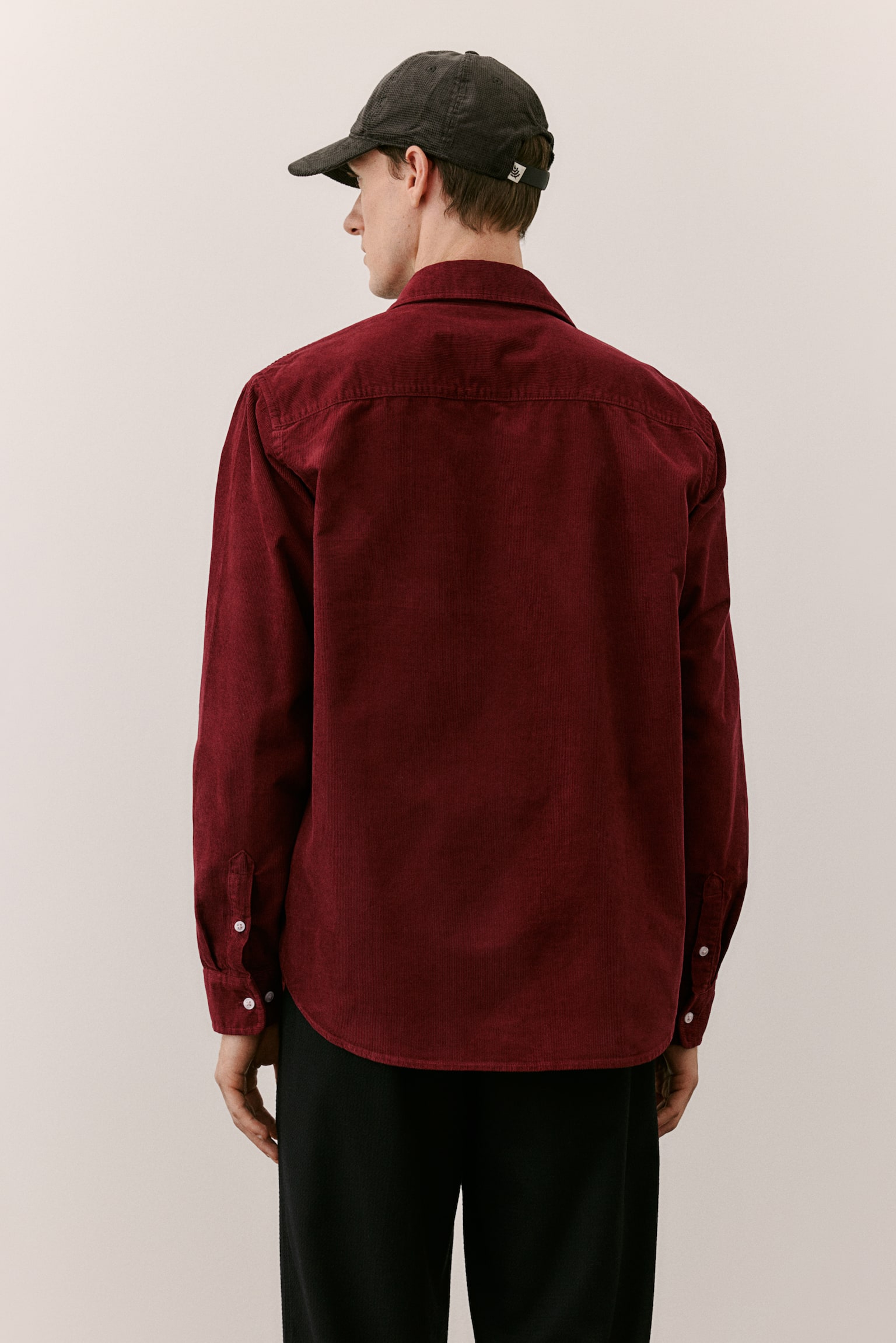 Regular Fit Corduroy shirt - Burgundy/Navy blue/Dark khaki green/Black/Dark brown/Light beige/White - 5