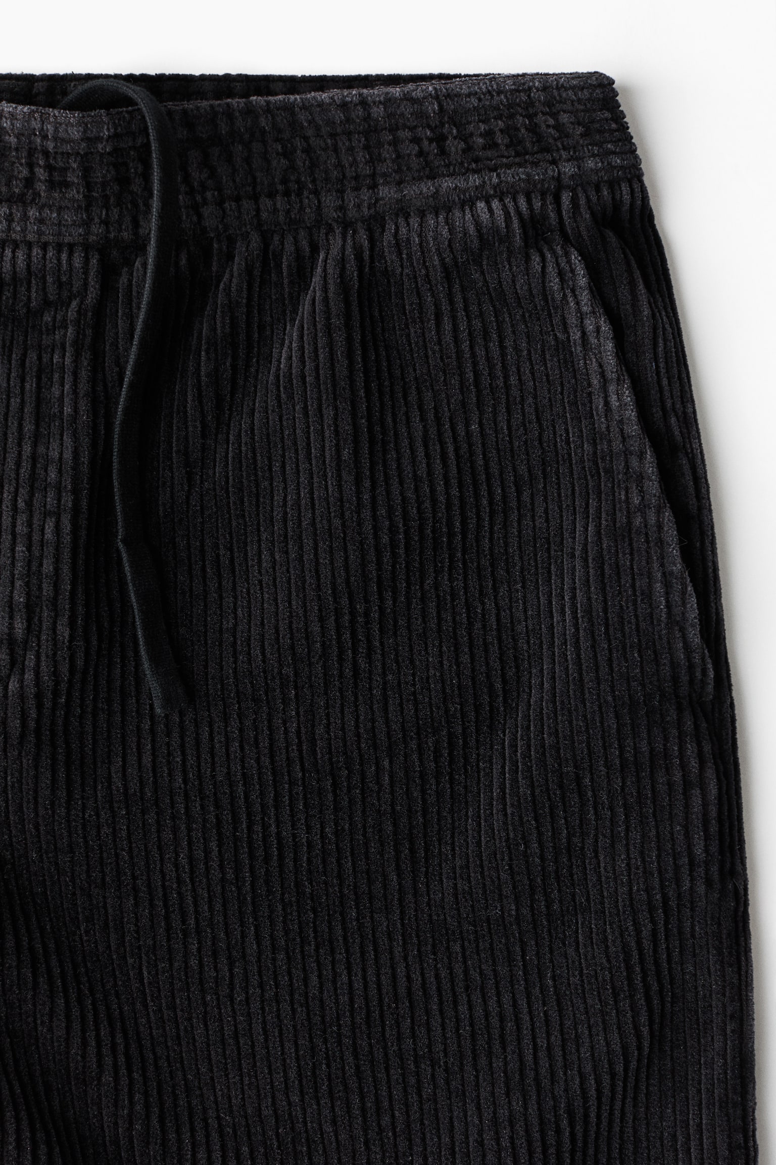 Мужские шорты H&M Loose-Fit Corduroy, цвет: Чёрный — фото 7