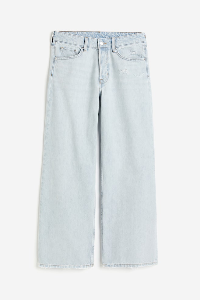 Baggy Wide Low Jeans - Sart denimblå/Lys denimblå/Beige/Lys denimblå/Hvid - 2