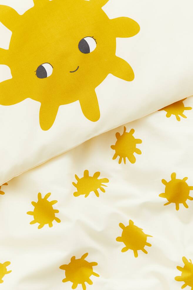 Bettwäsche fürs Gitterbett - Gelb/Sonne - 2