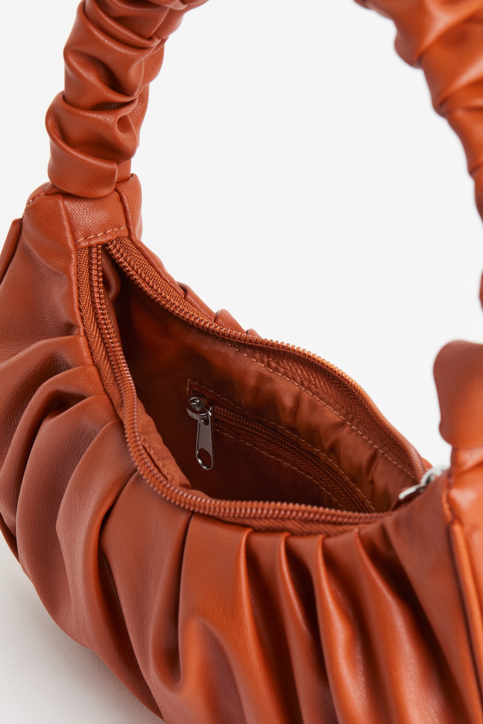 Pleated handbag - Brown - 3