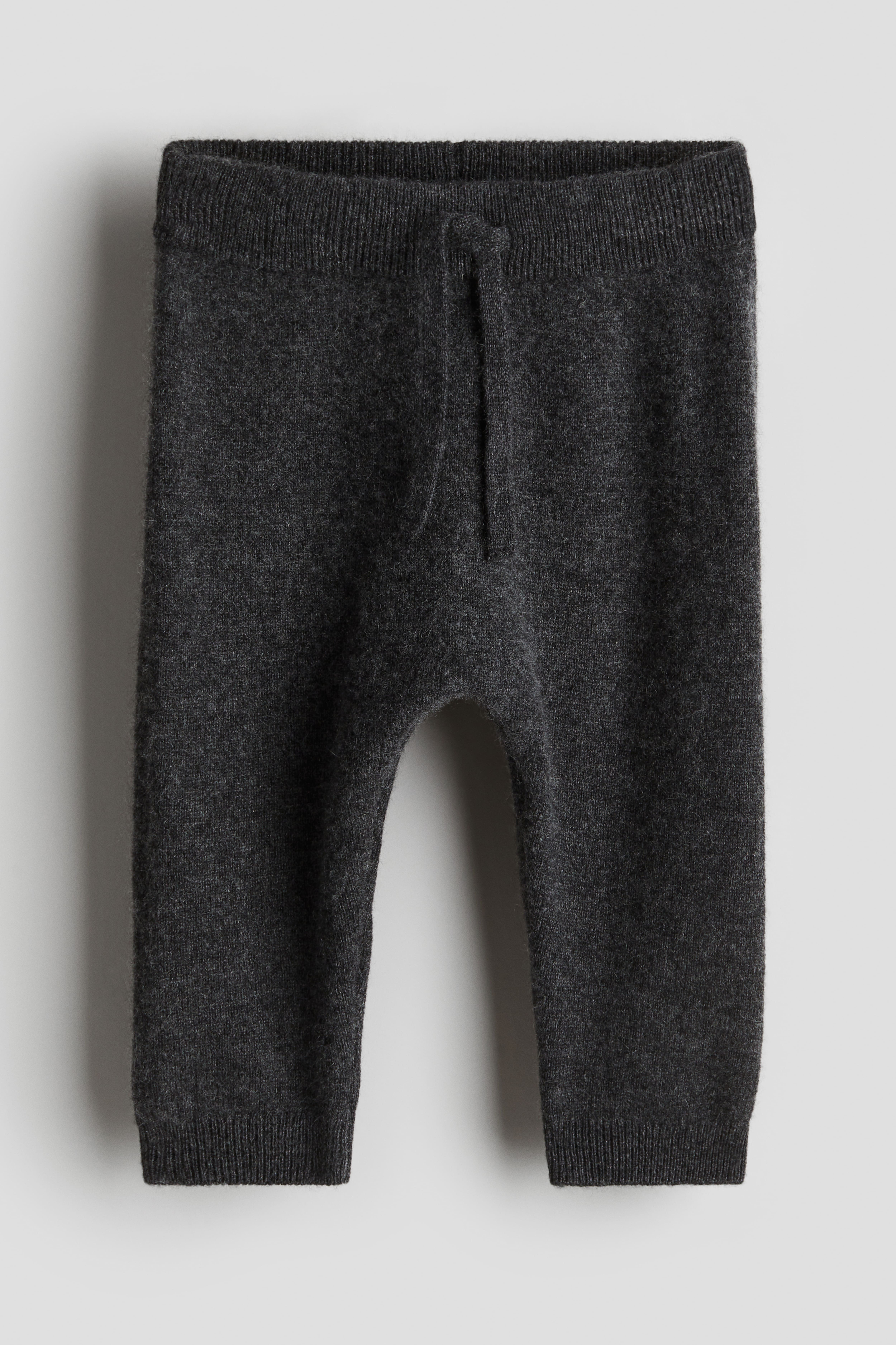 Cashmere Knit Pants - Regular waist - Long - Dark gray - Kids | H&M US