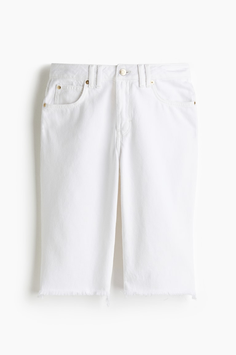 Denim Bermuda shorts White Ladies H&M IN