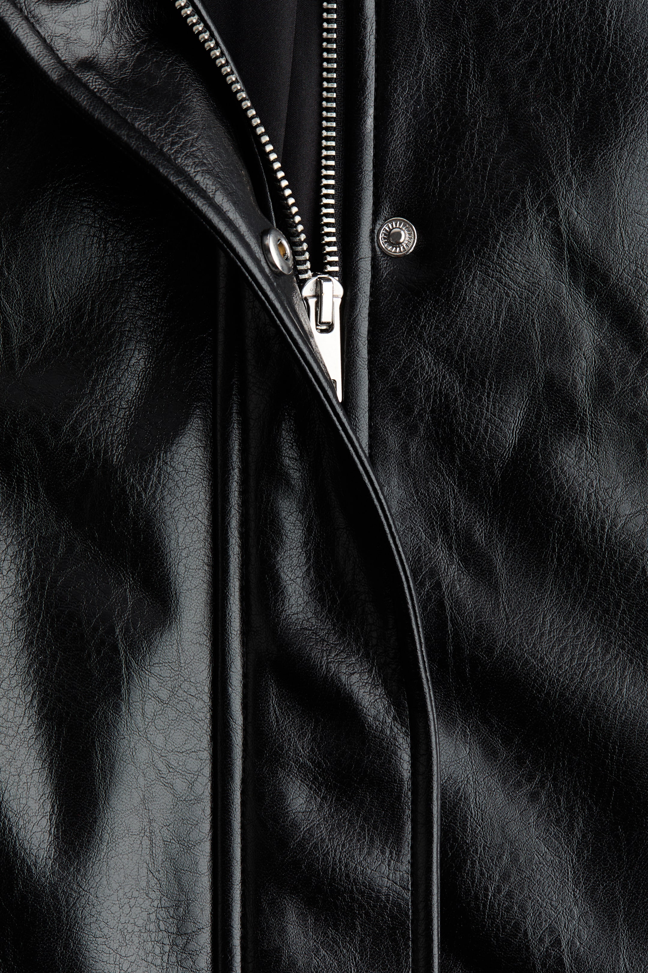 Женские куртки H&M Coated Jacket with Stand-Up Collar — фото 7
