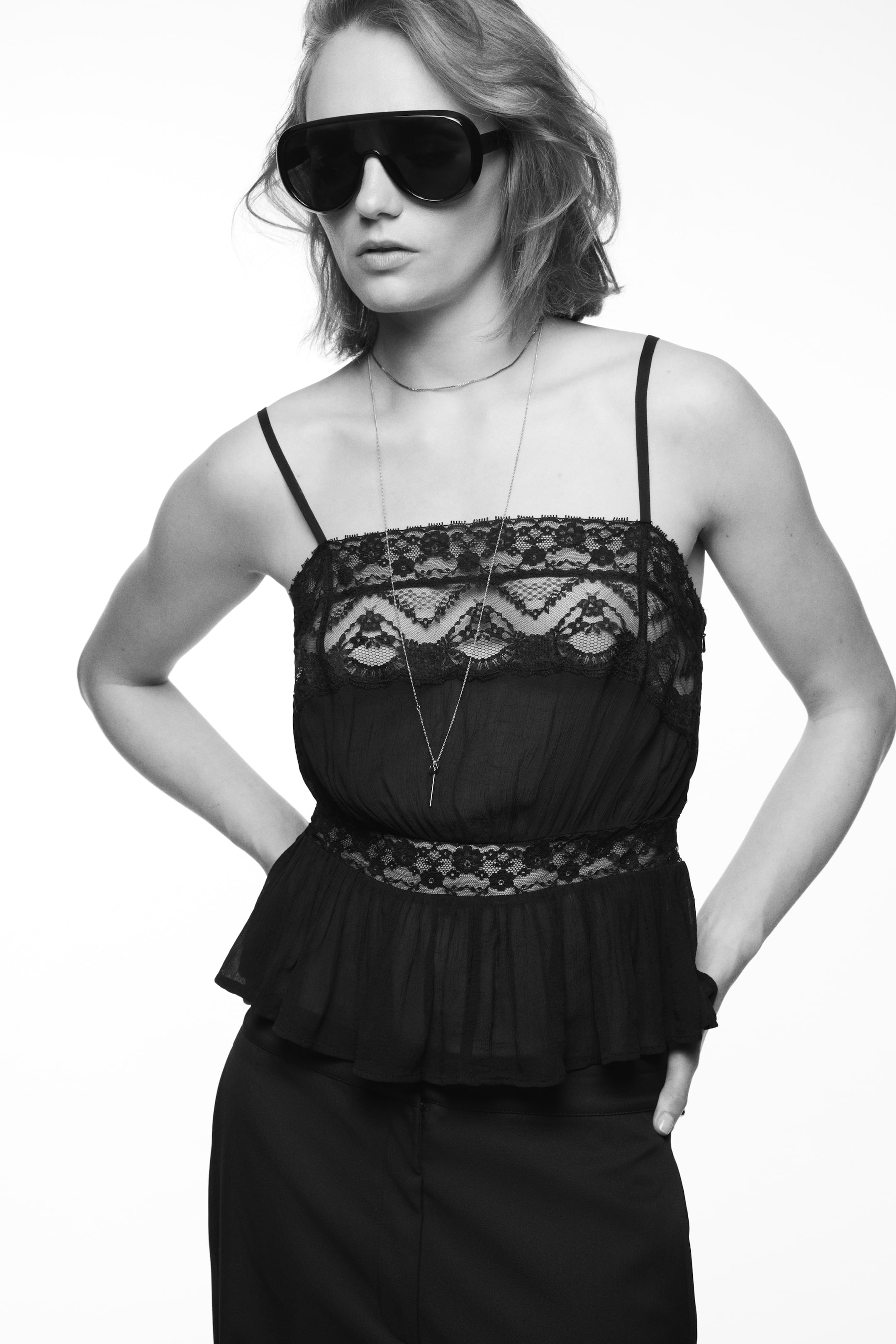 Lace-Detail Camisole Top