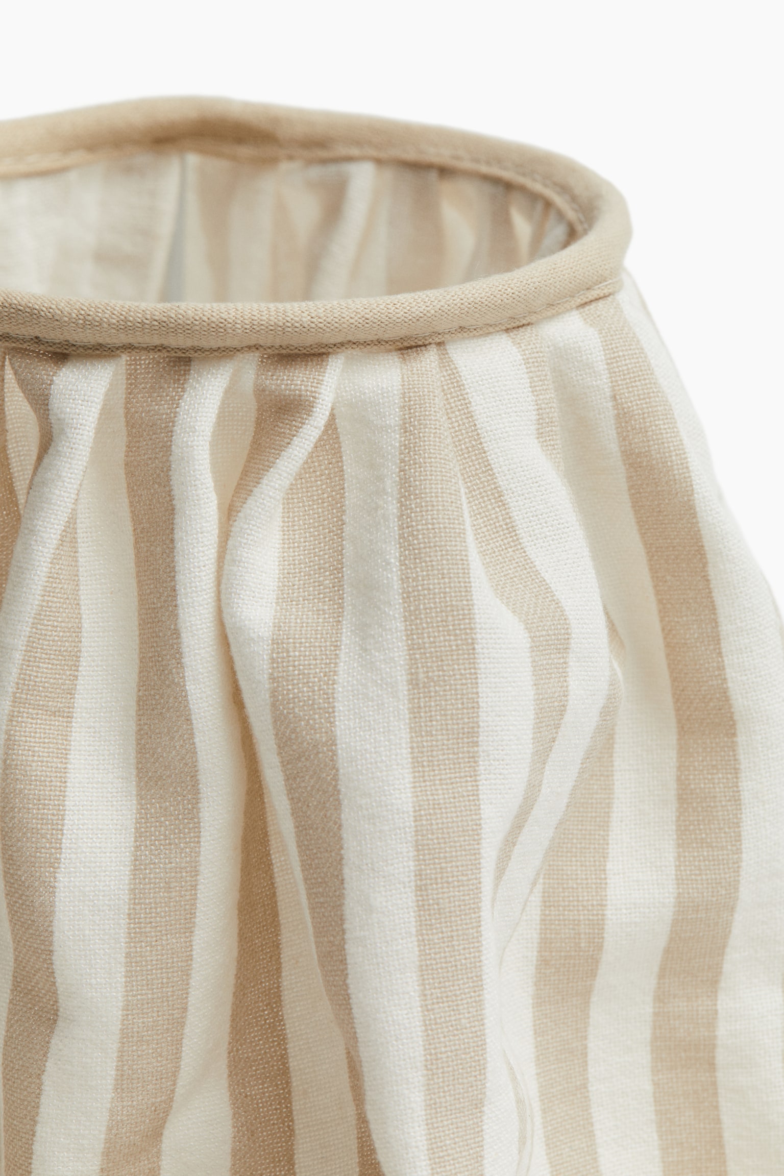 Small cotton canvas lampshade - Beige/Striped/Black/Striped - 2