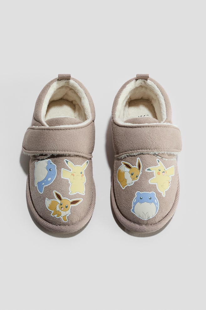 Printed cotton slippers - Greige/Pokémon/Dark beige/PAW Patrol/Navy blue/Bluey/Red/Spider-Man/Navy blue/Marvel Comics - 1