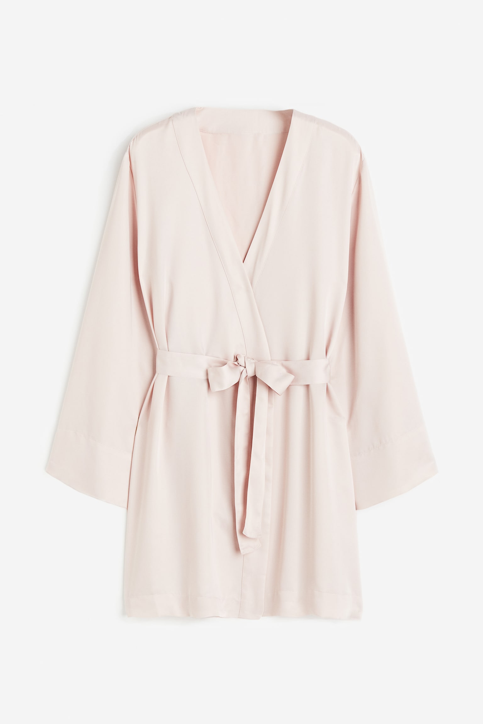 Satin Bathrobe - Powder pink - 2