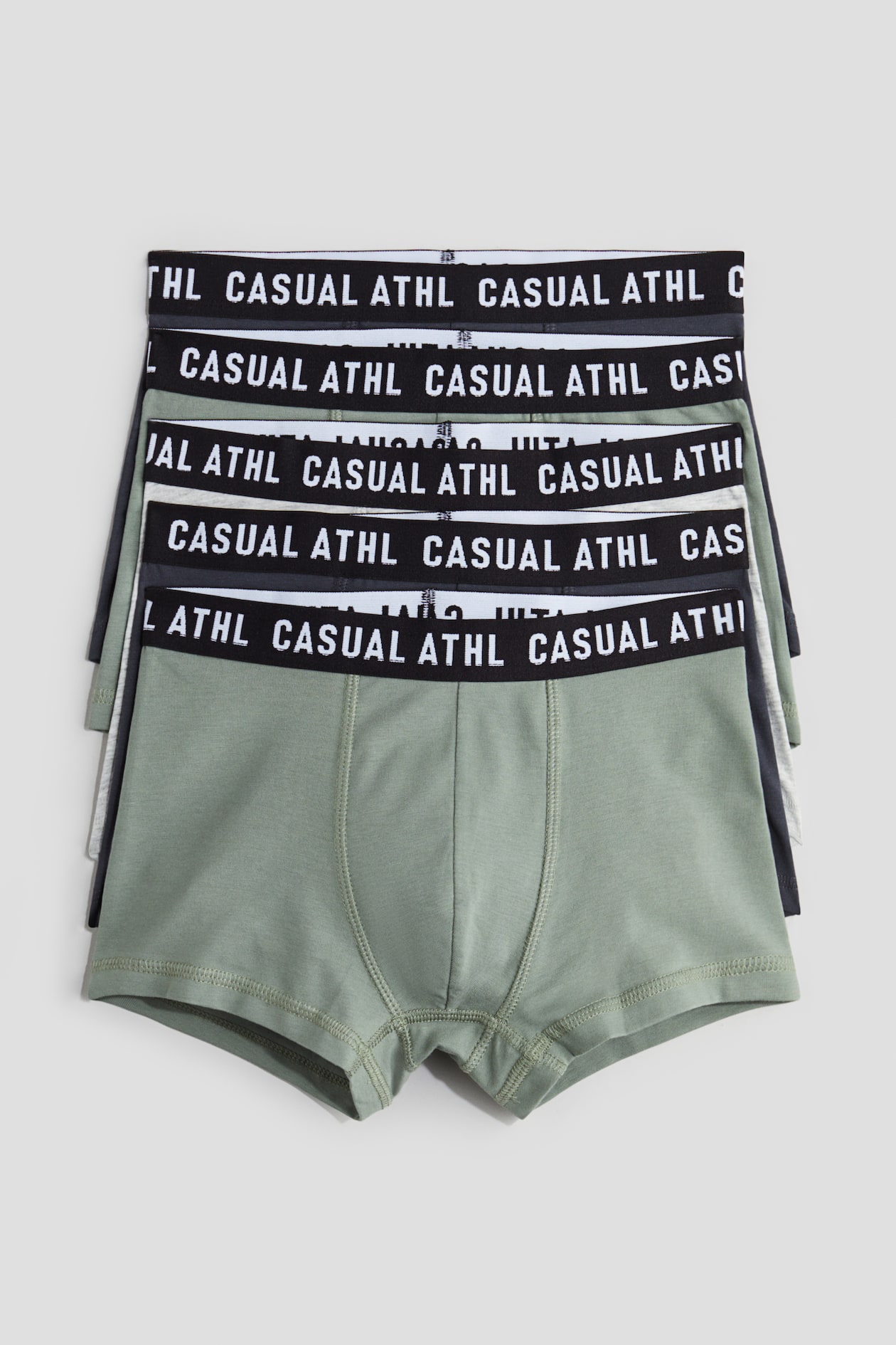 Boxer 5 pezzi - Verde kaki/grigio scuro - BAMBINO | H&M IT