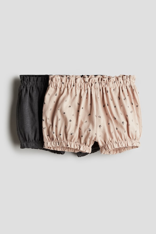 2-pak bloomers i bomuld - Beige/Blomstret - 1