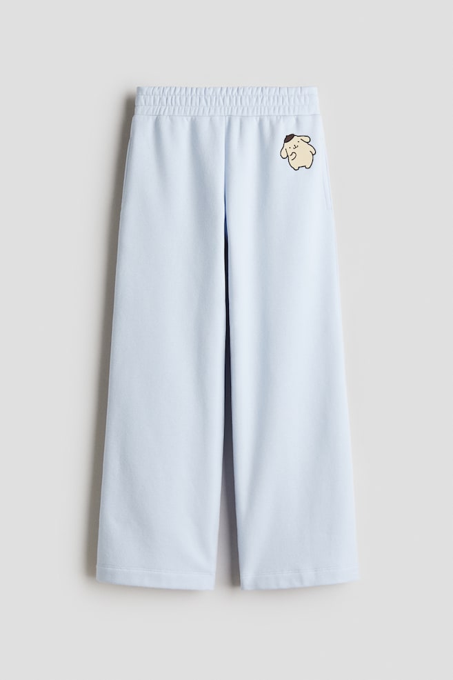 Weite Joggpants mit angerauter Innenseite - Hellblau/Pompompurin/Cremefarben/Snoopy - 1