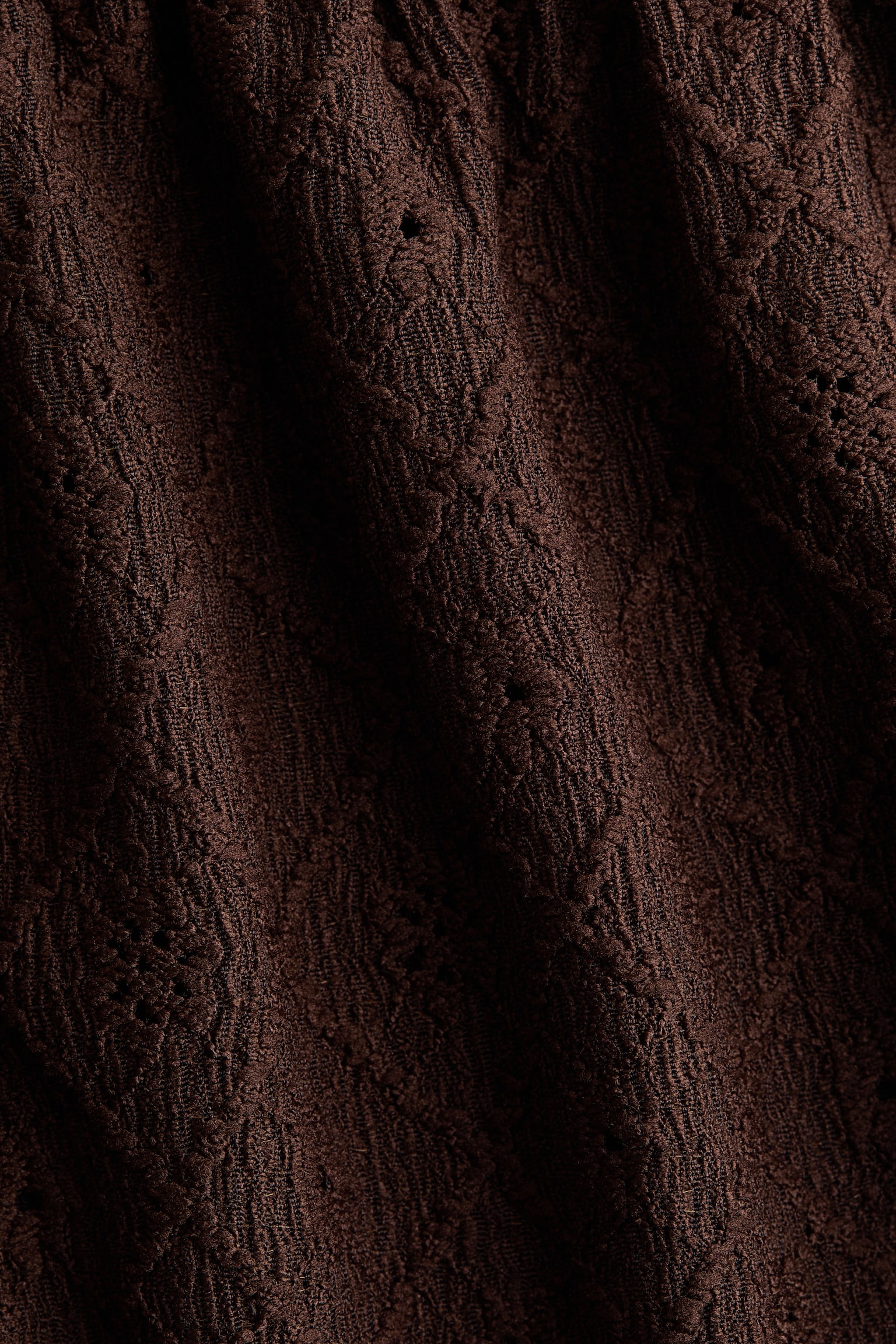 Pointelle jersey blouse - Dark brown/Light yellow/Light blue/White - 5